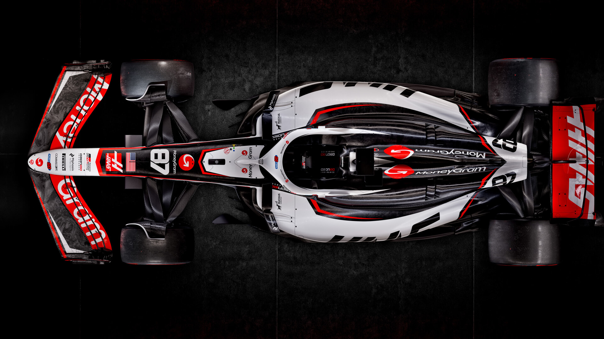 Haas F1 VF-25 top view 2025 new livery