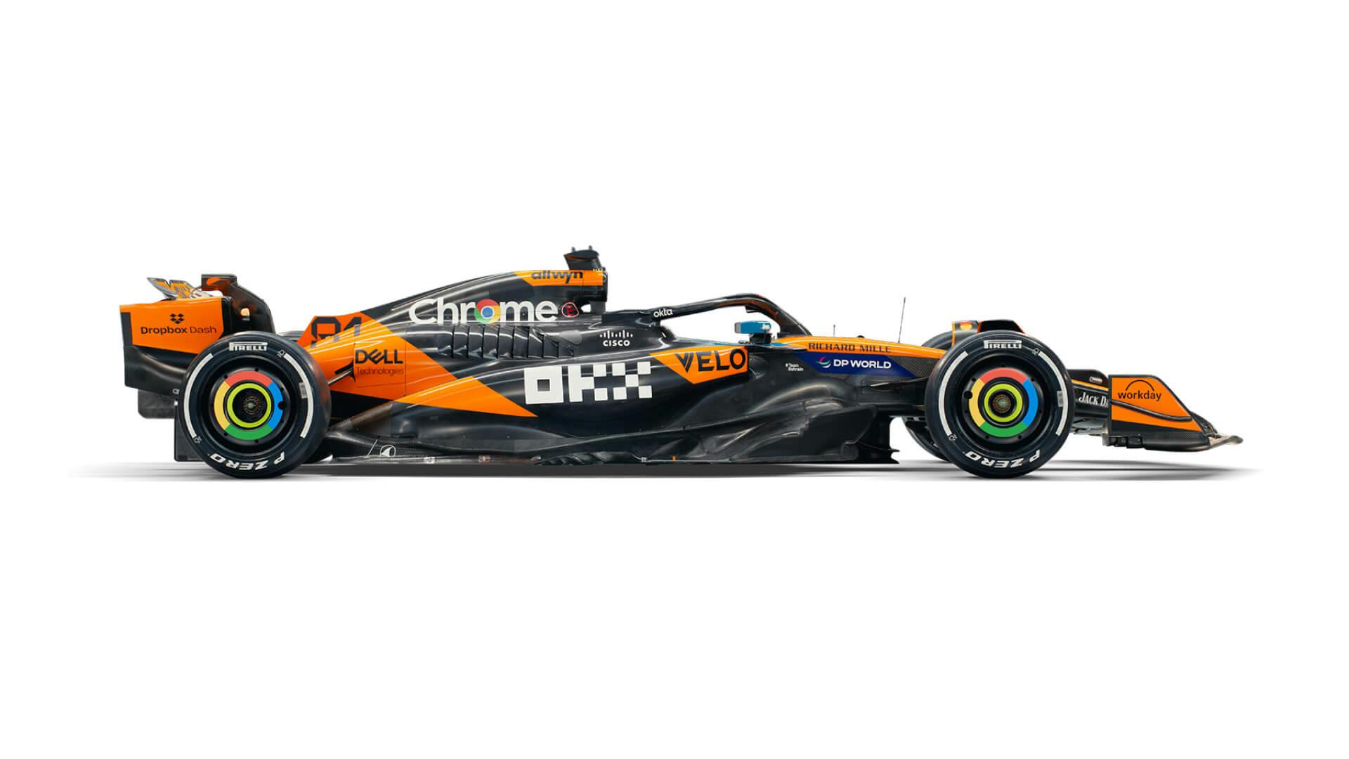 McLaren F1 MCL39 right side view 2025 new livery