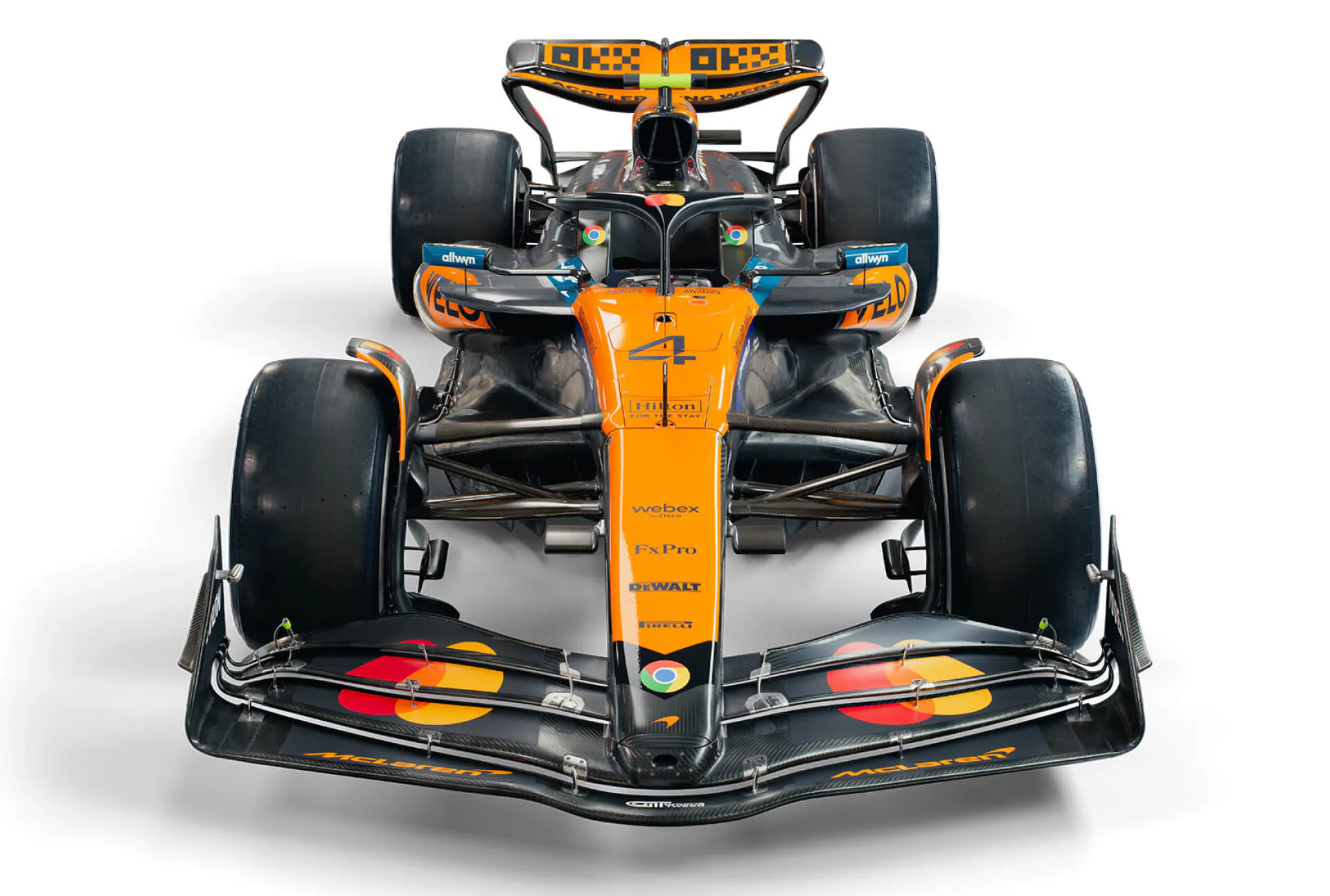 McLaren F1 MCL39 front view 2025 new livery
