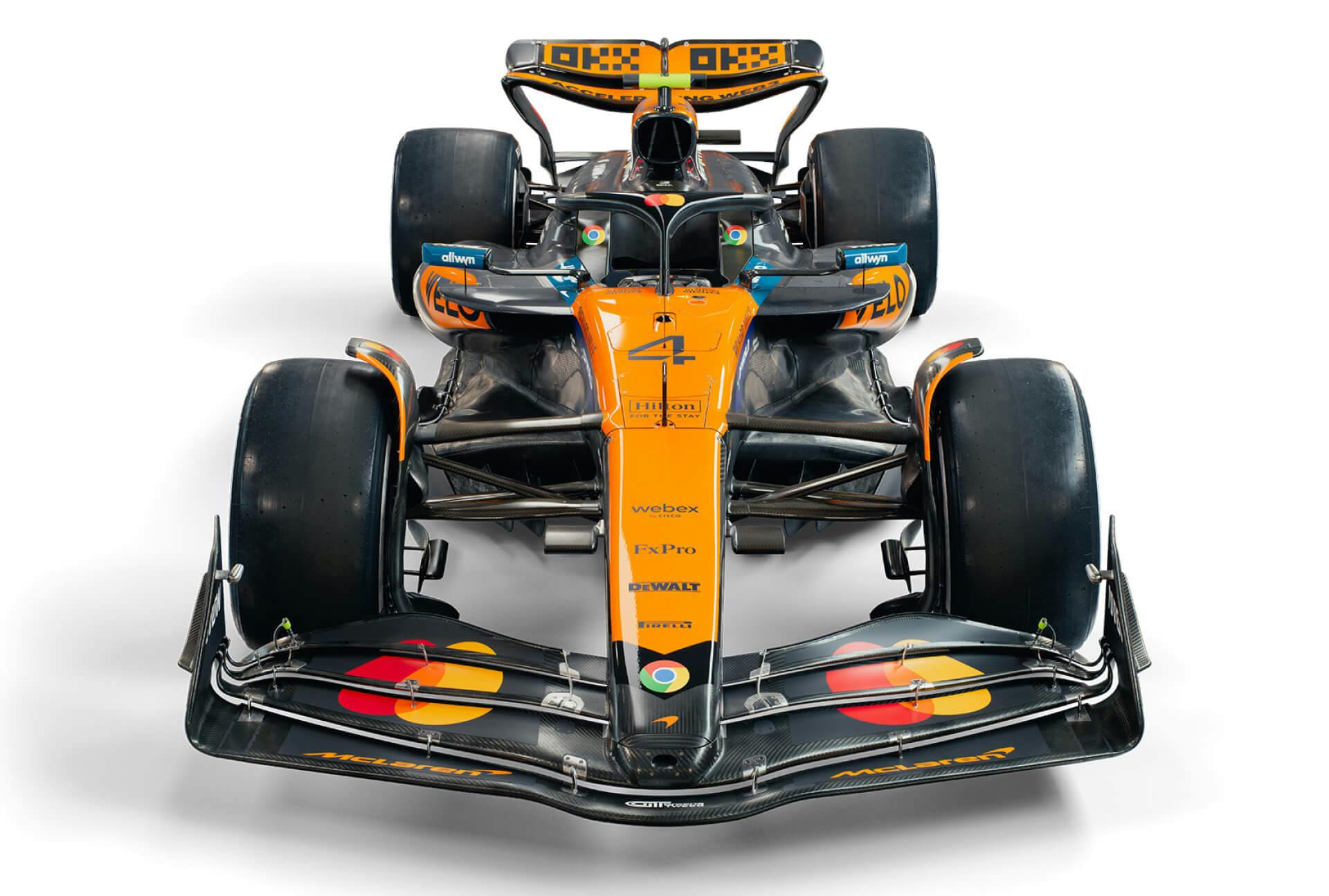 McLaren F1 MCL39 front view 2025 new livery