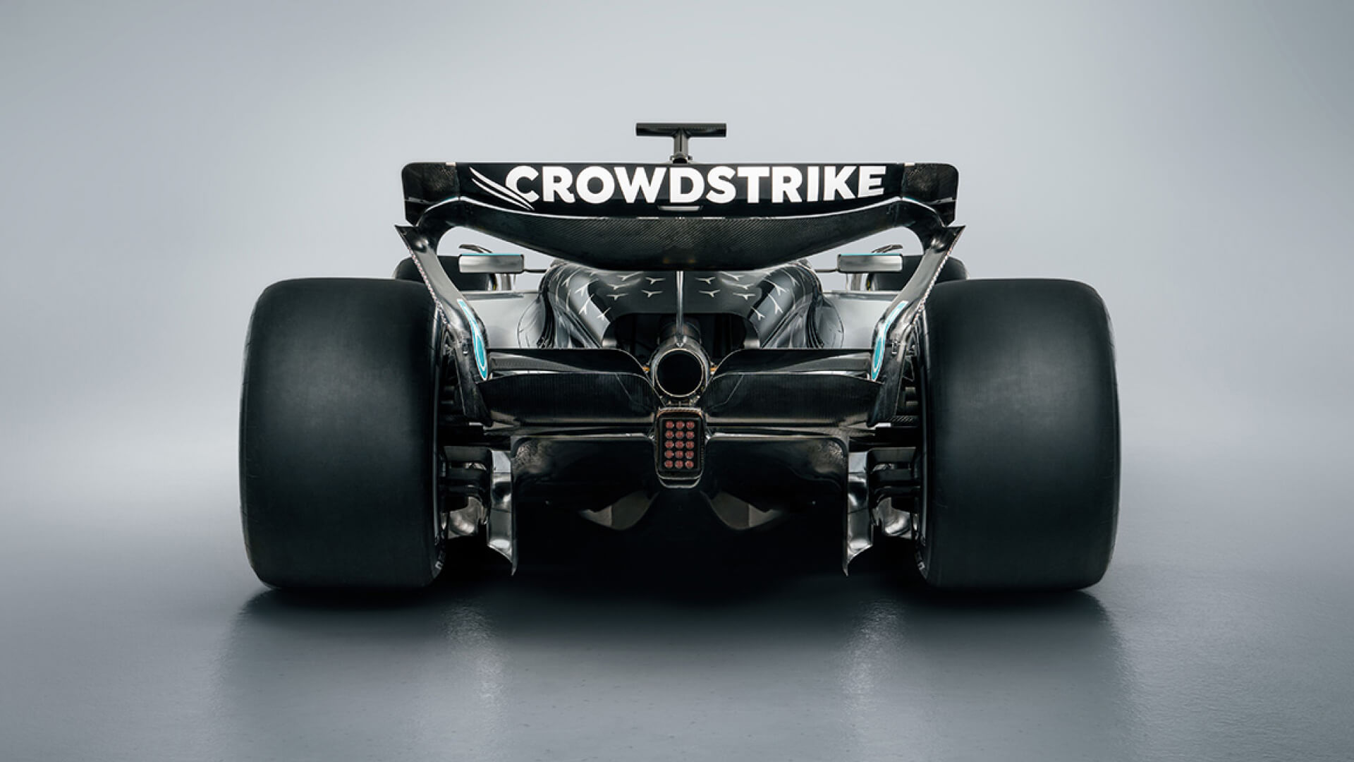 Mercedes F1 W16 rear view 2025 new livery