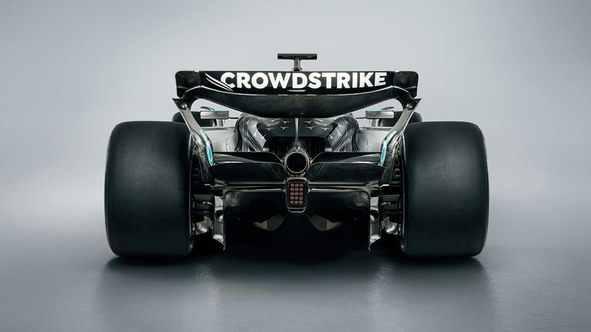 Mercedes F1 W16 rear view 2025 new livery
