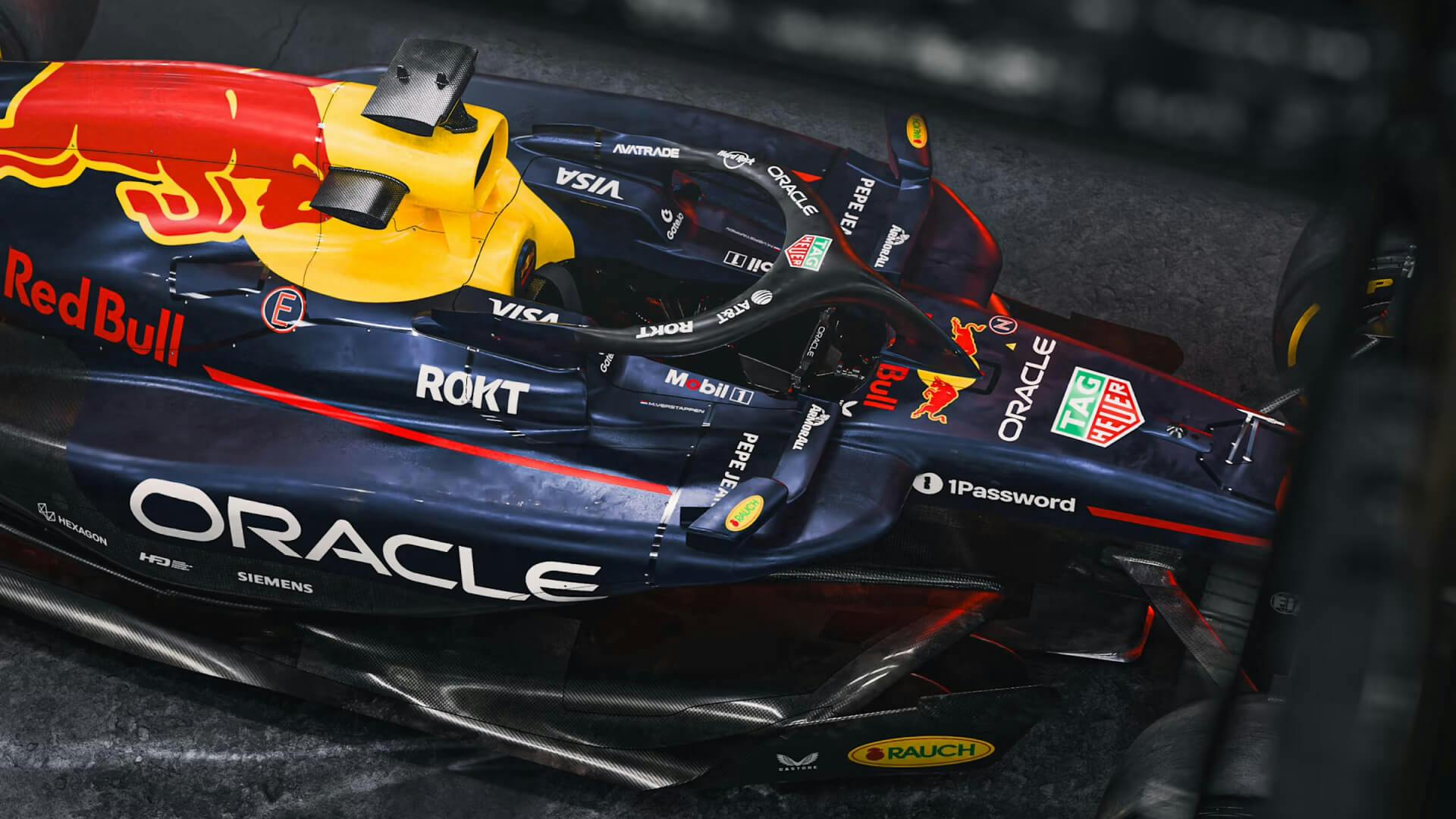 RedBull Racing F1 RB21 cockpit focus 2025 new livery