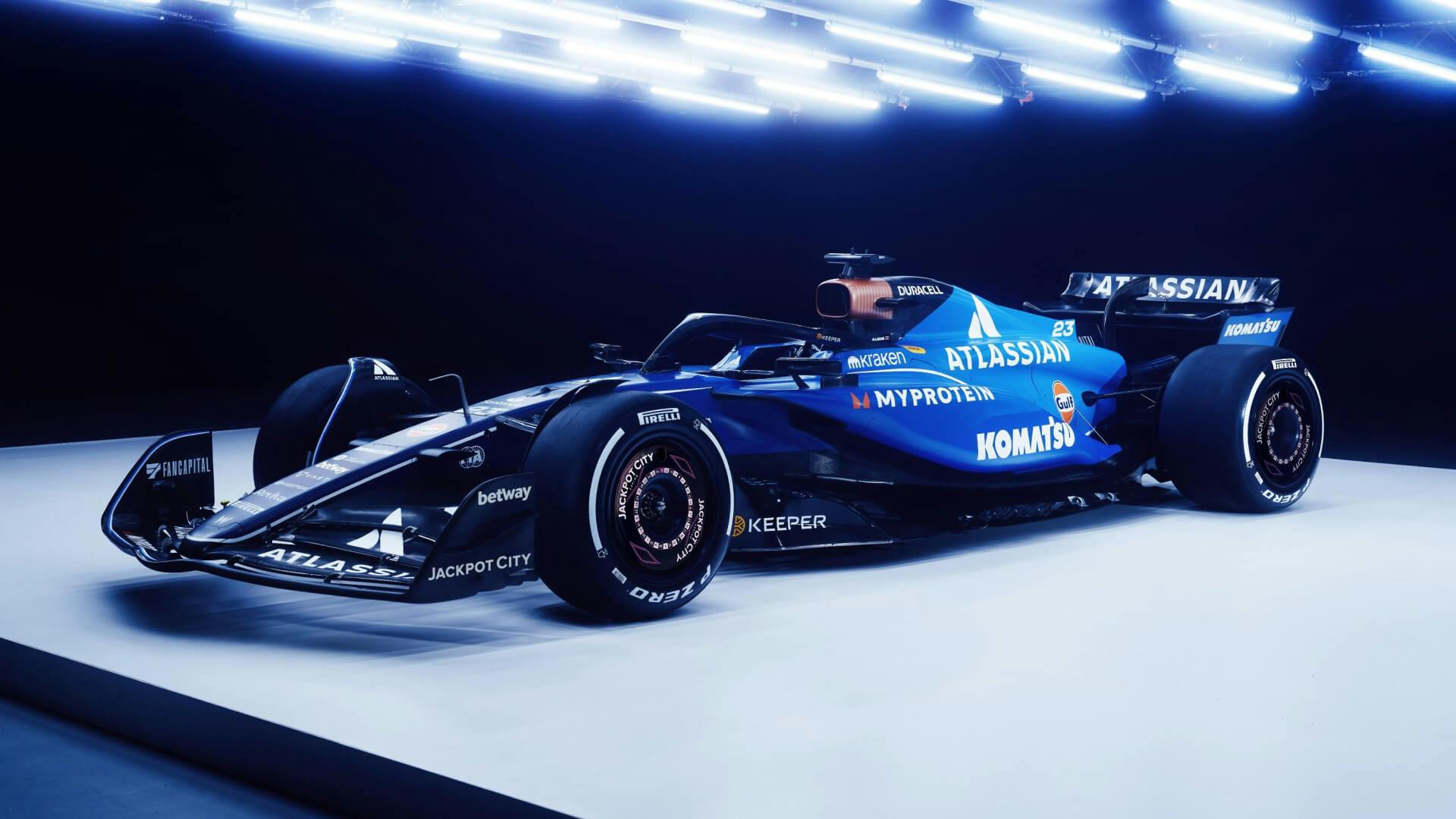 Williams F1 FW47 3:4 left front view 2025 new livery