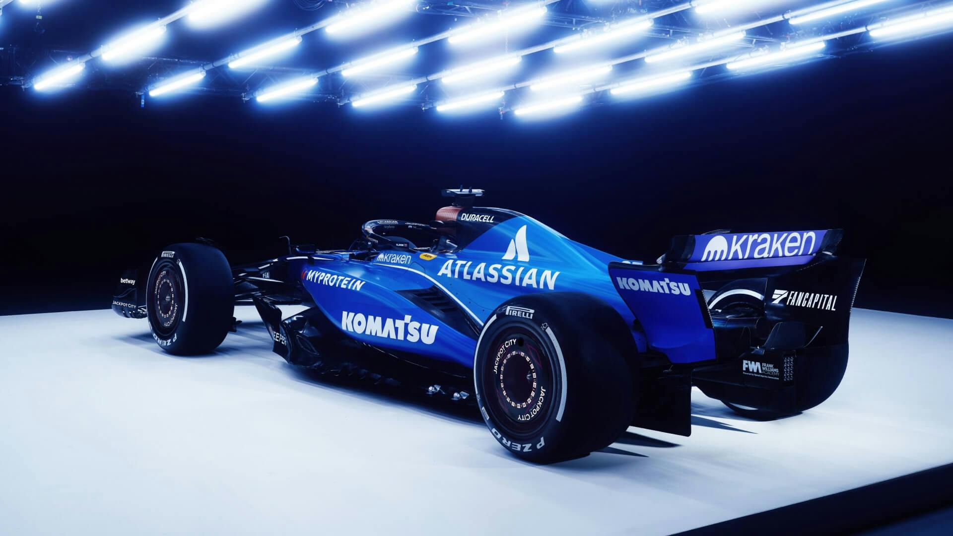 Williams F1 FW47 3:4 rear view 2025 new livery
