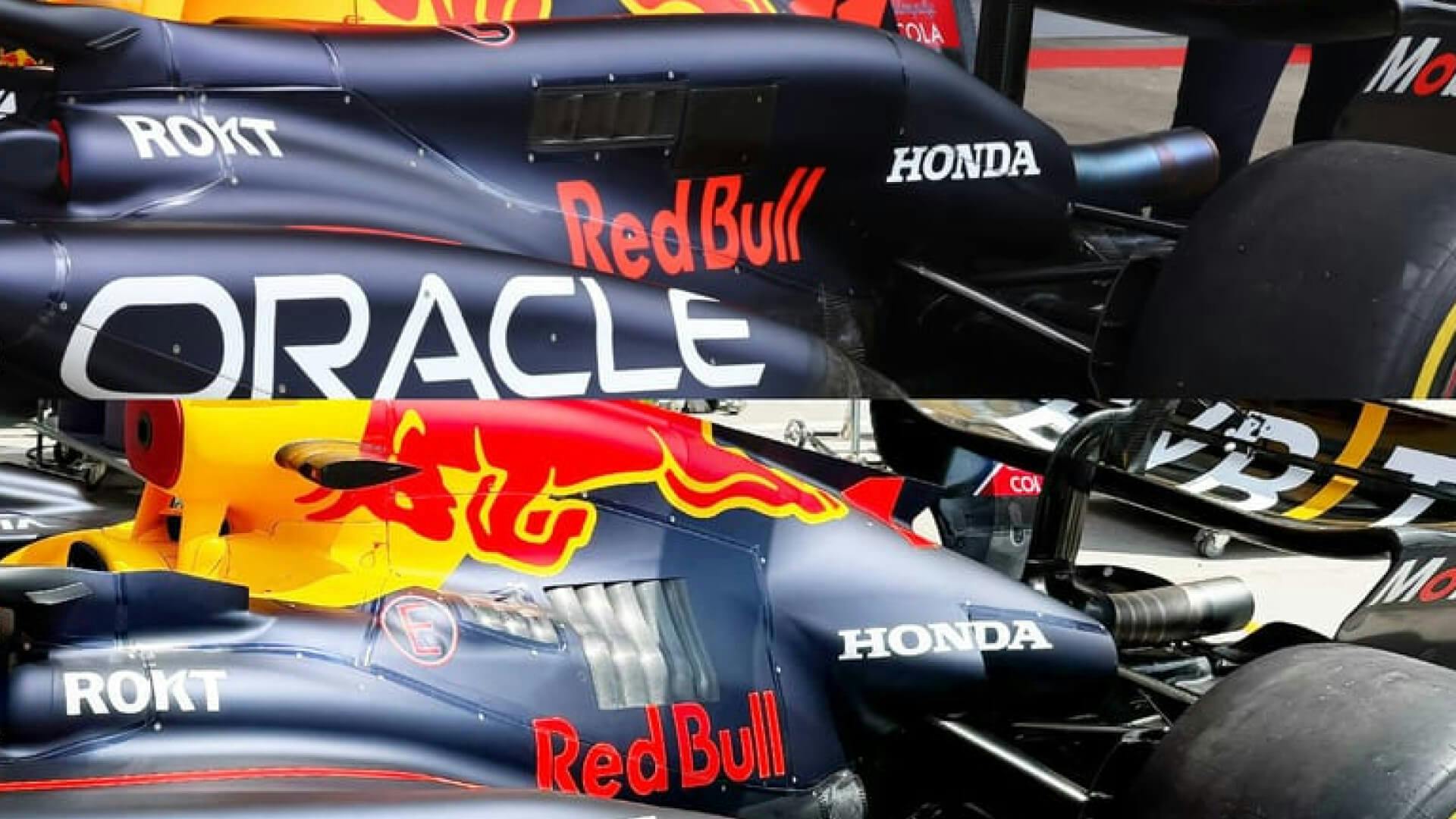 Focus on the Redbull coke engine cover