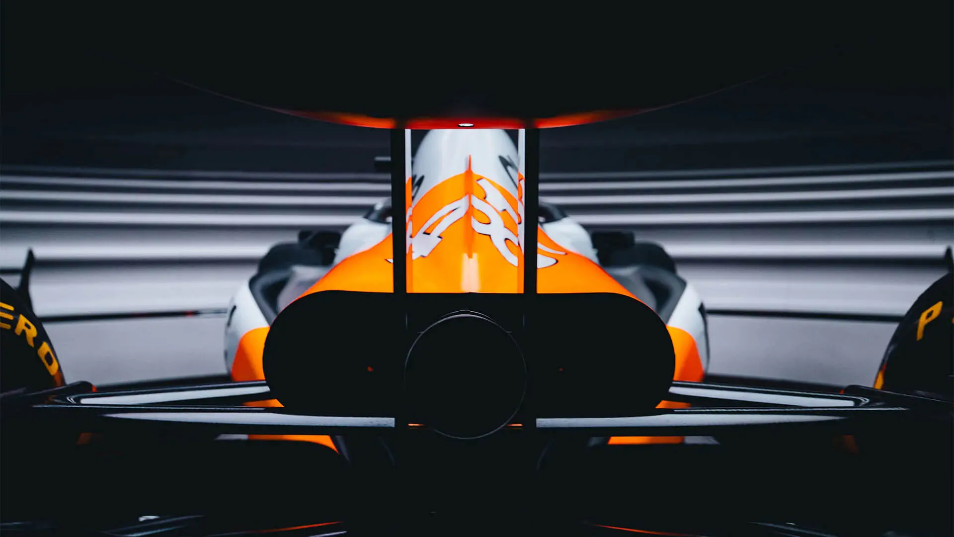 Rear view of the McLaren MCL38 Reborn Livery for Singapore Grand Prix