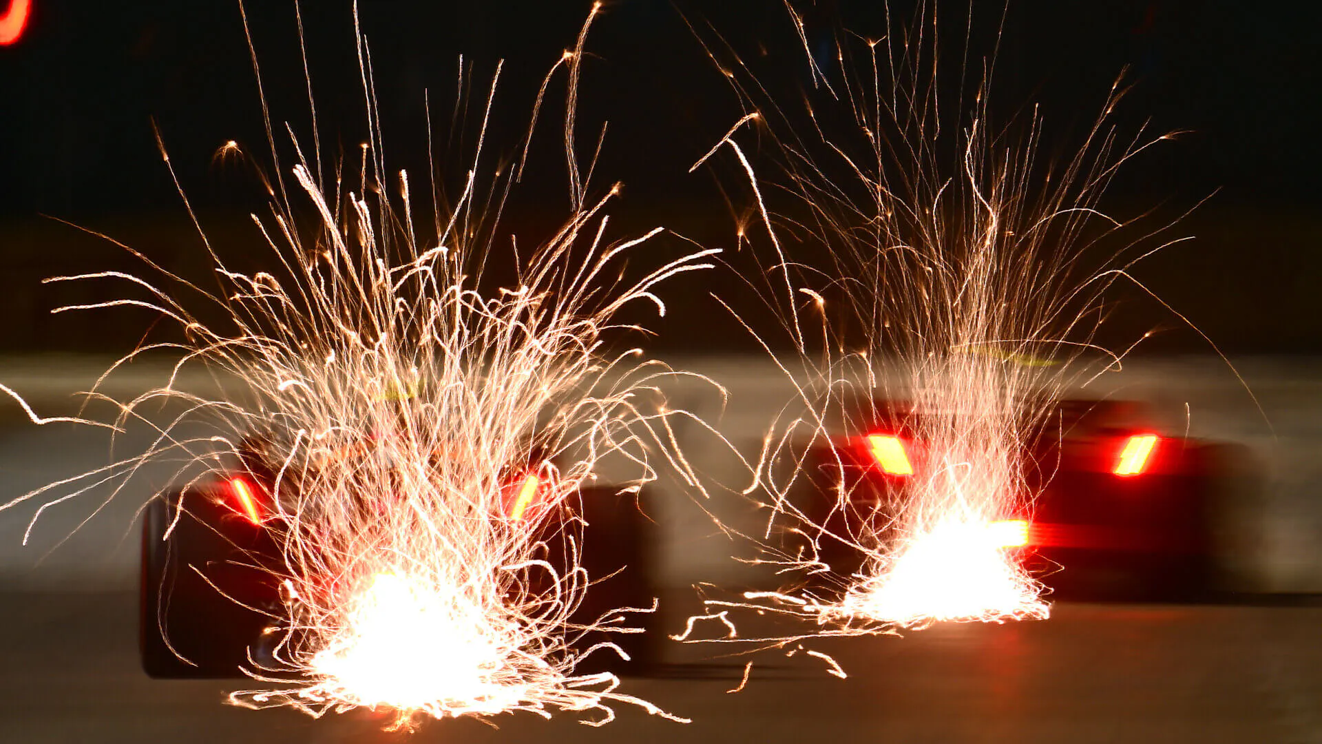 Sparks in the Singapore streets