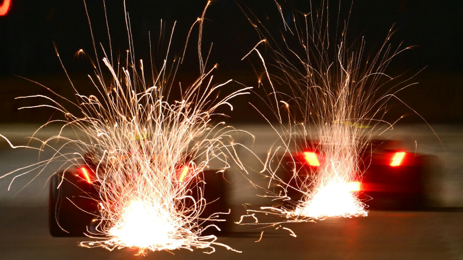 Sparks in the Singapore streets