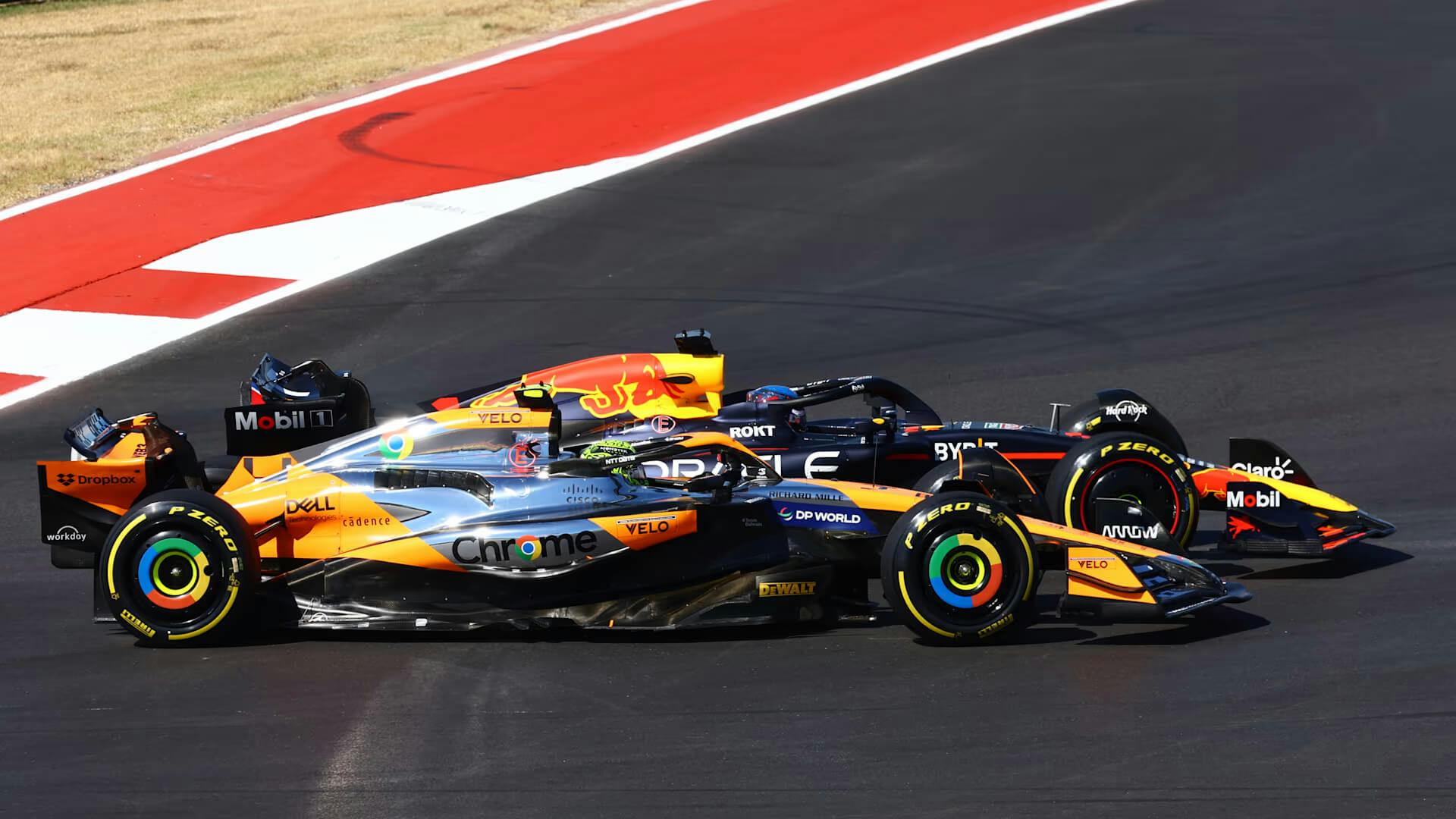 Verstappen and Norris fight at the United States GP