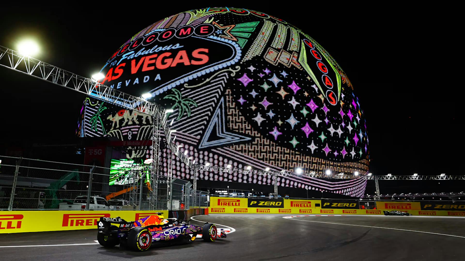 The giant sphere at the edge of the Las Vegas strip