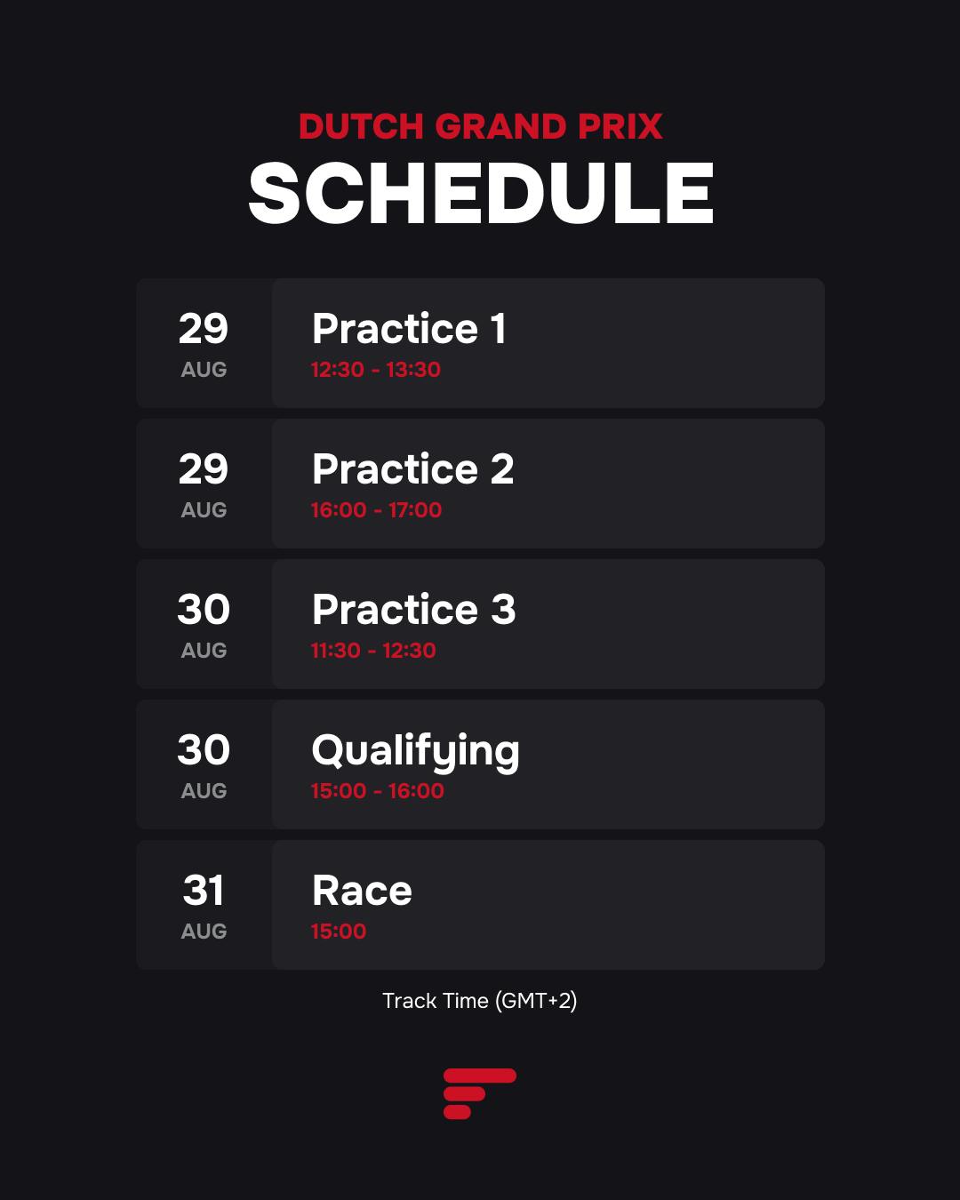 2025 Dutch GP Schedule.