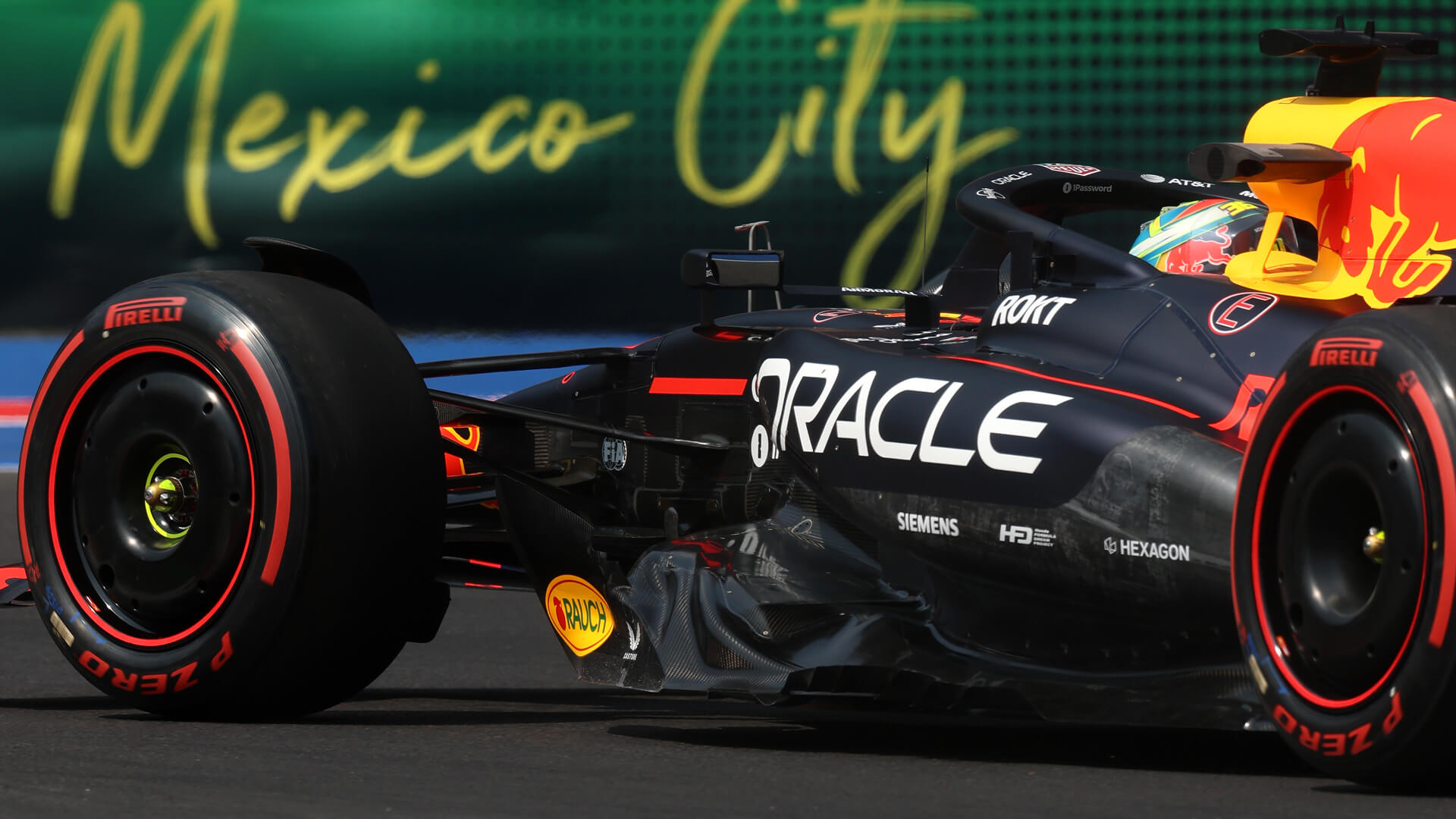 Close-up shot of the Red Bull Racing Formula 1 car on track, focusing on the flor updates.