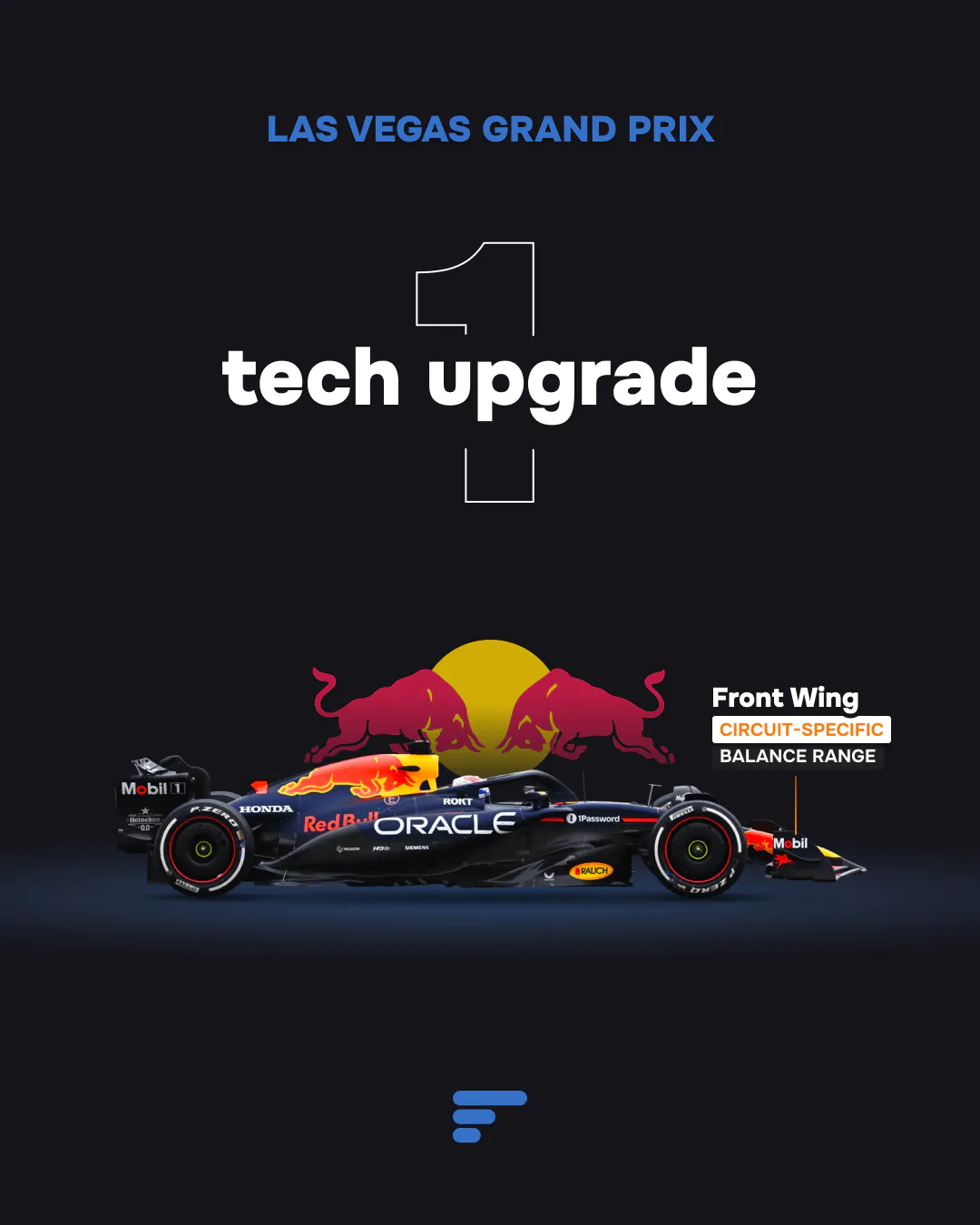1 tech upgrade for Red Bull Racing Bulls at 2025 Las Vegas GP (front wing)
