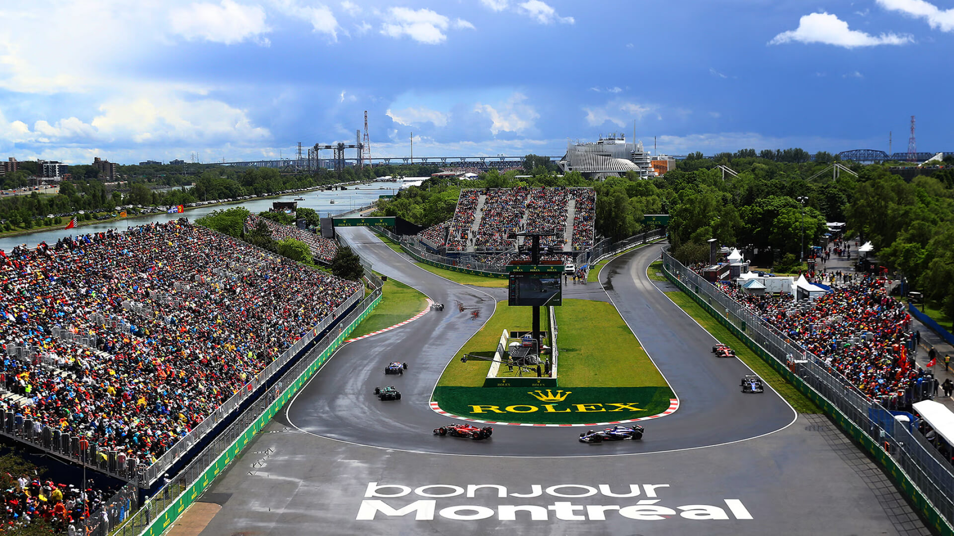 Famous hairpin turn at Montréal’s Circuit Gilles Villeneuve