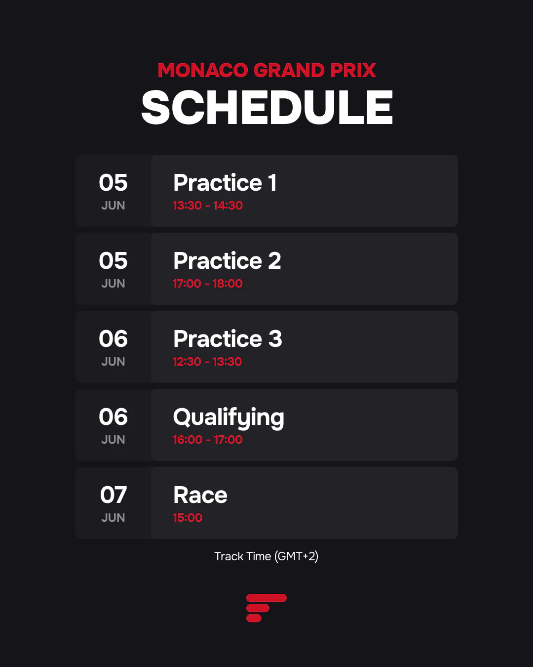 2026 Monaco Grand Prix weekend schedule