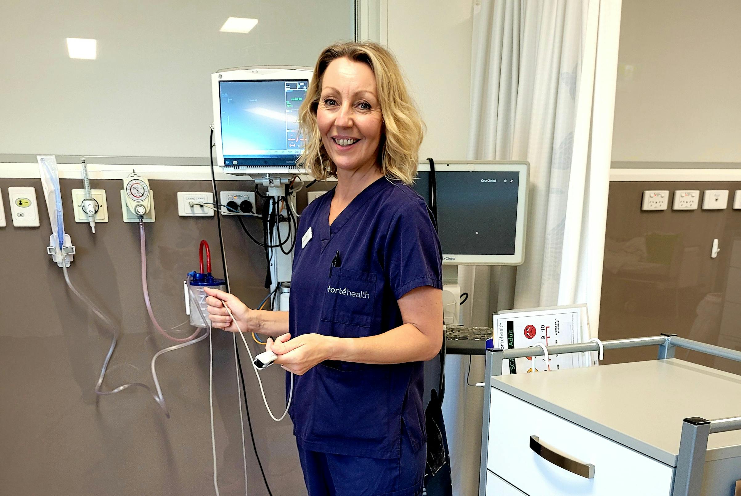 Forté Hospital PACU Team Leader Emma Jones at Forté's Post Anaesthetic Care Unit.