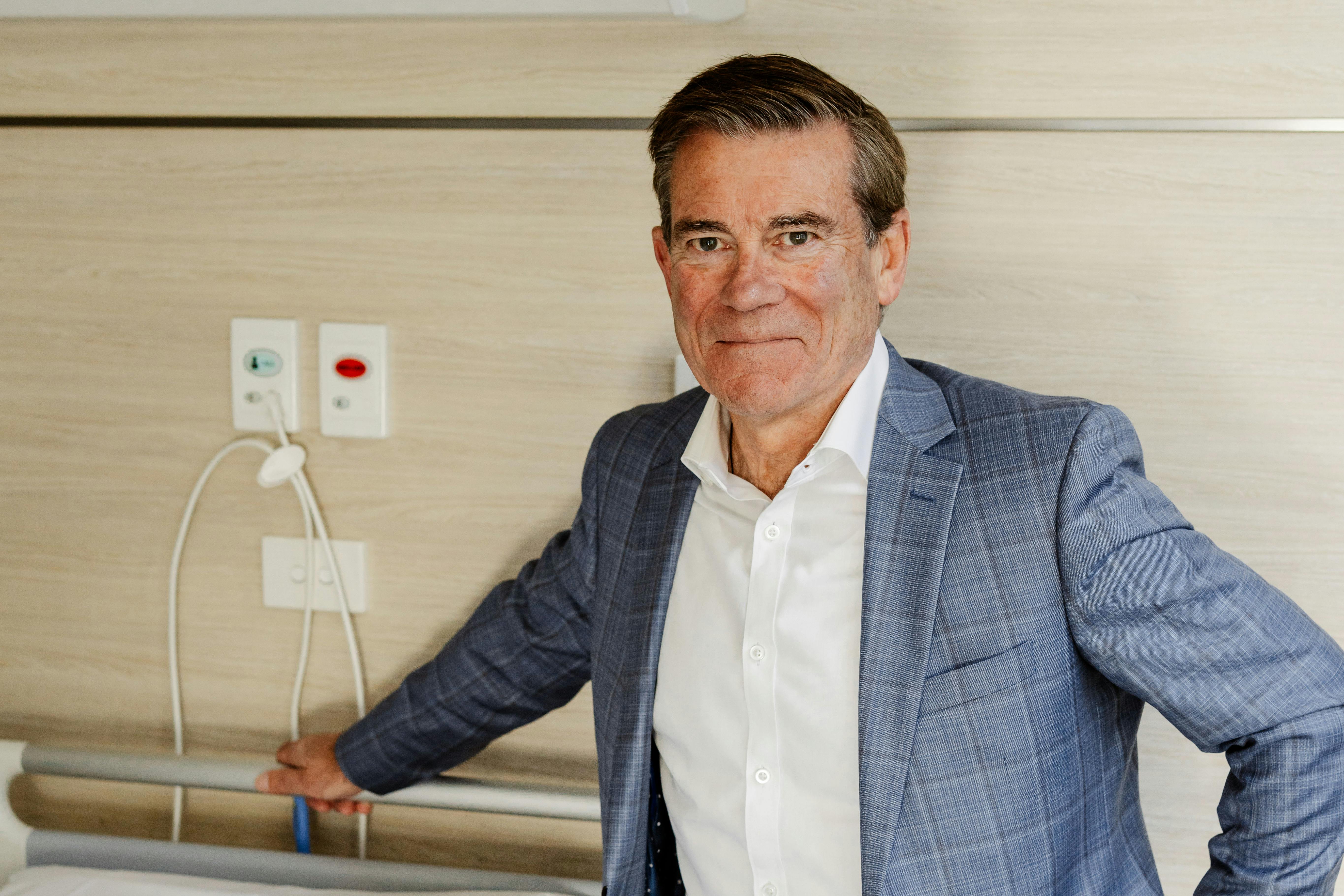 Image of Forté Health Chief Executive Officer Michael Woodhouse standing in a ward at Forté Hospital.