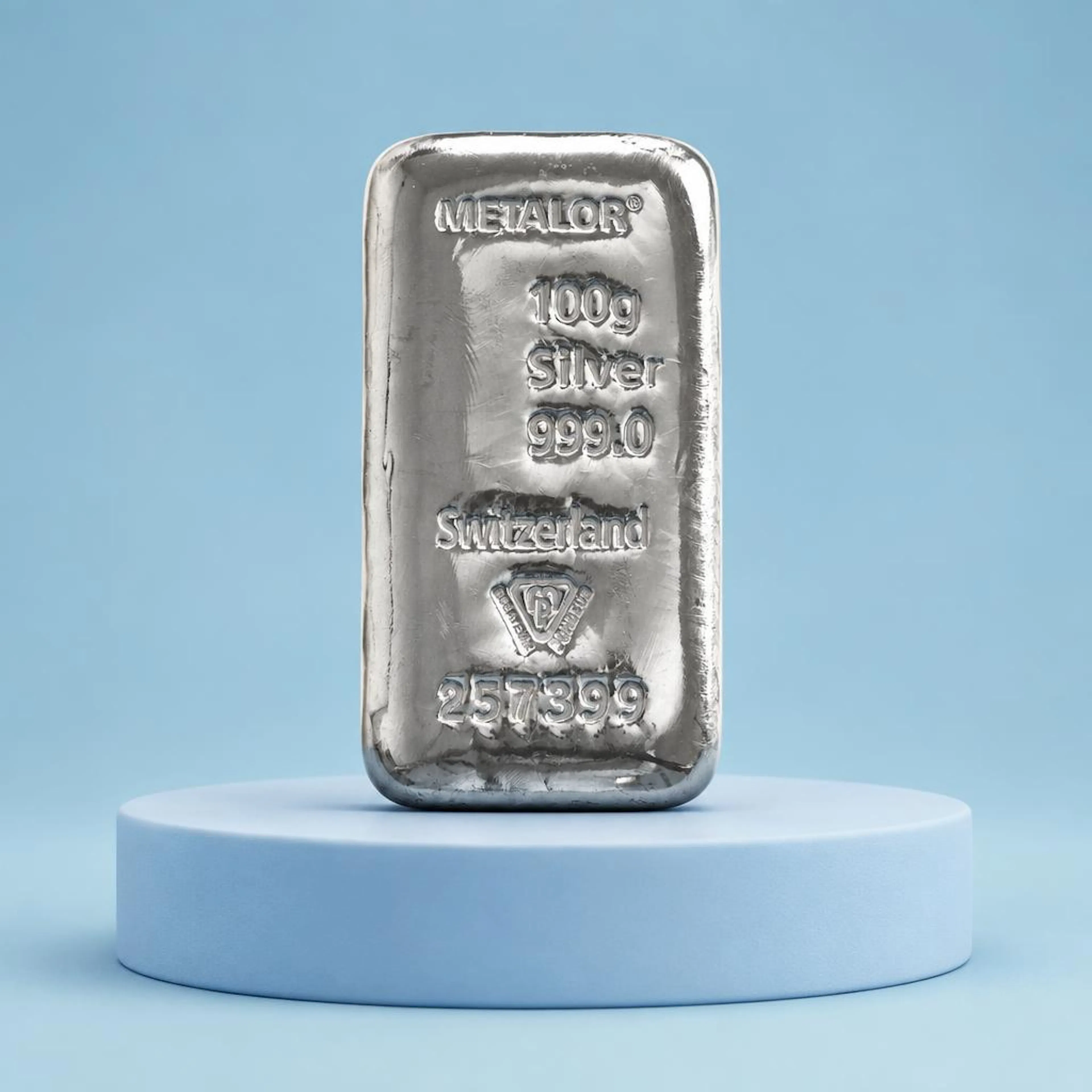100g Metalor Silver Bar