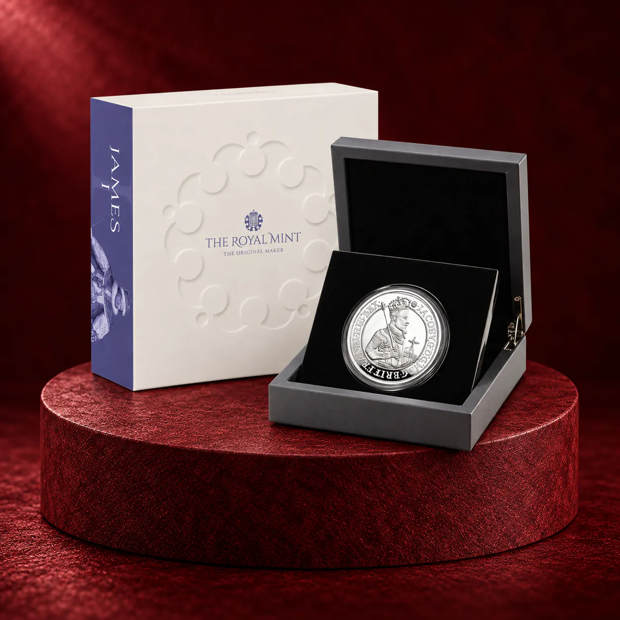 5oz King James I Silver Proof Coin Boxed