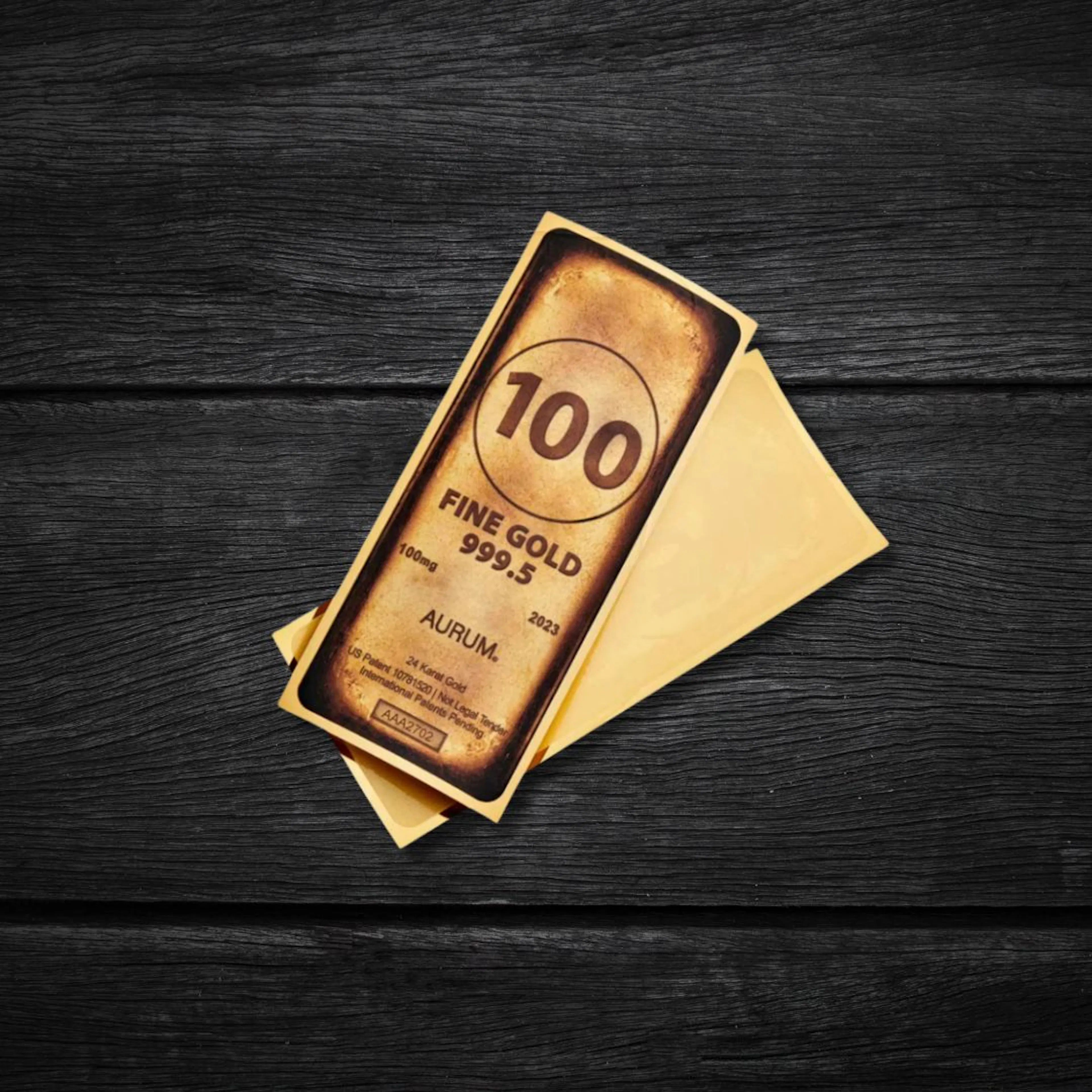 5 x 100 Aurum 24ct gold notes