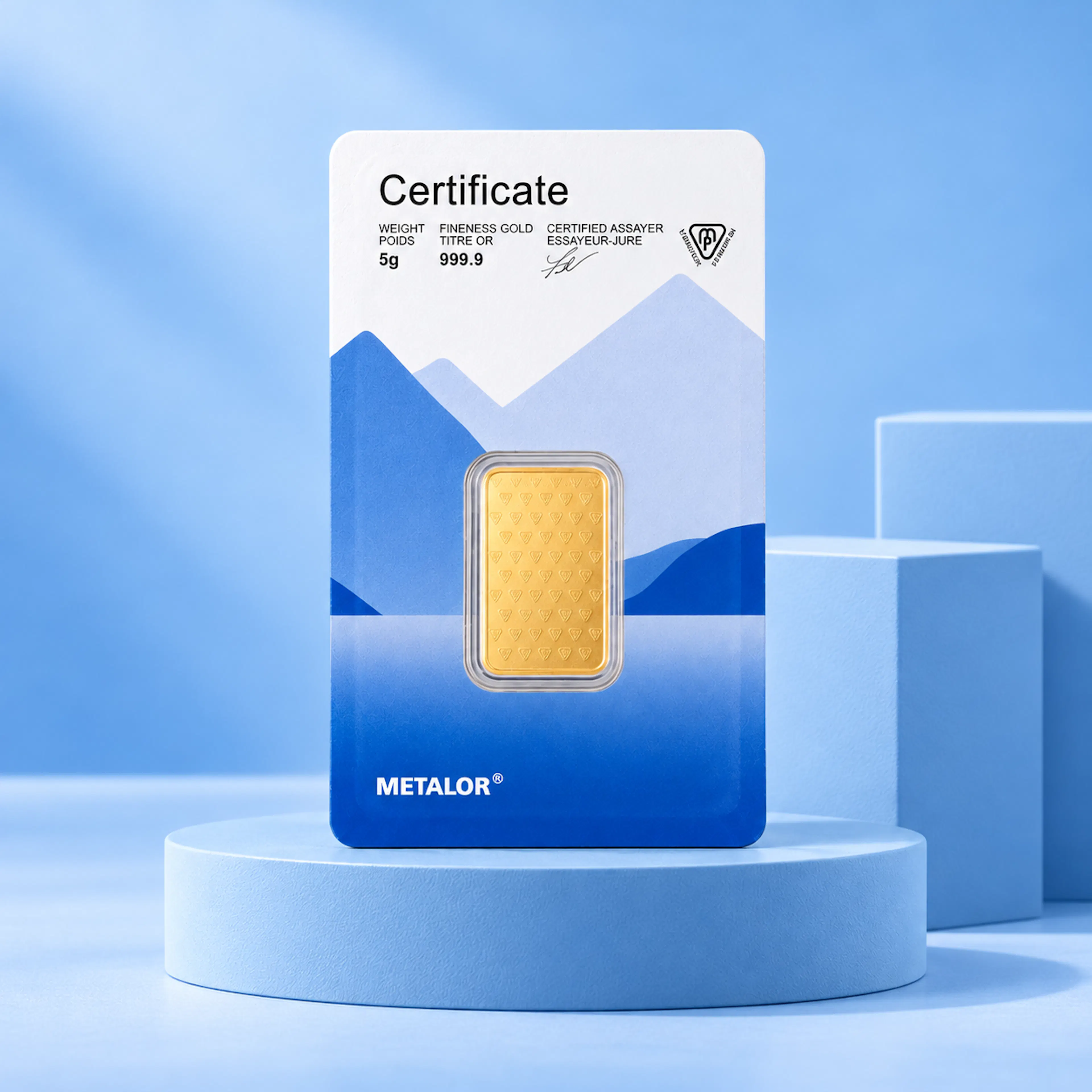 5g Metalor Gold Bar Back