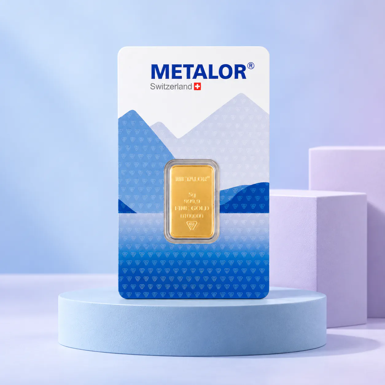 5g Metalor Gold Bar Front