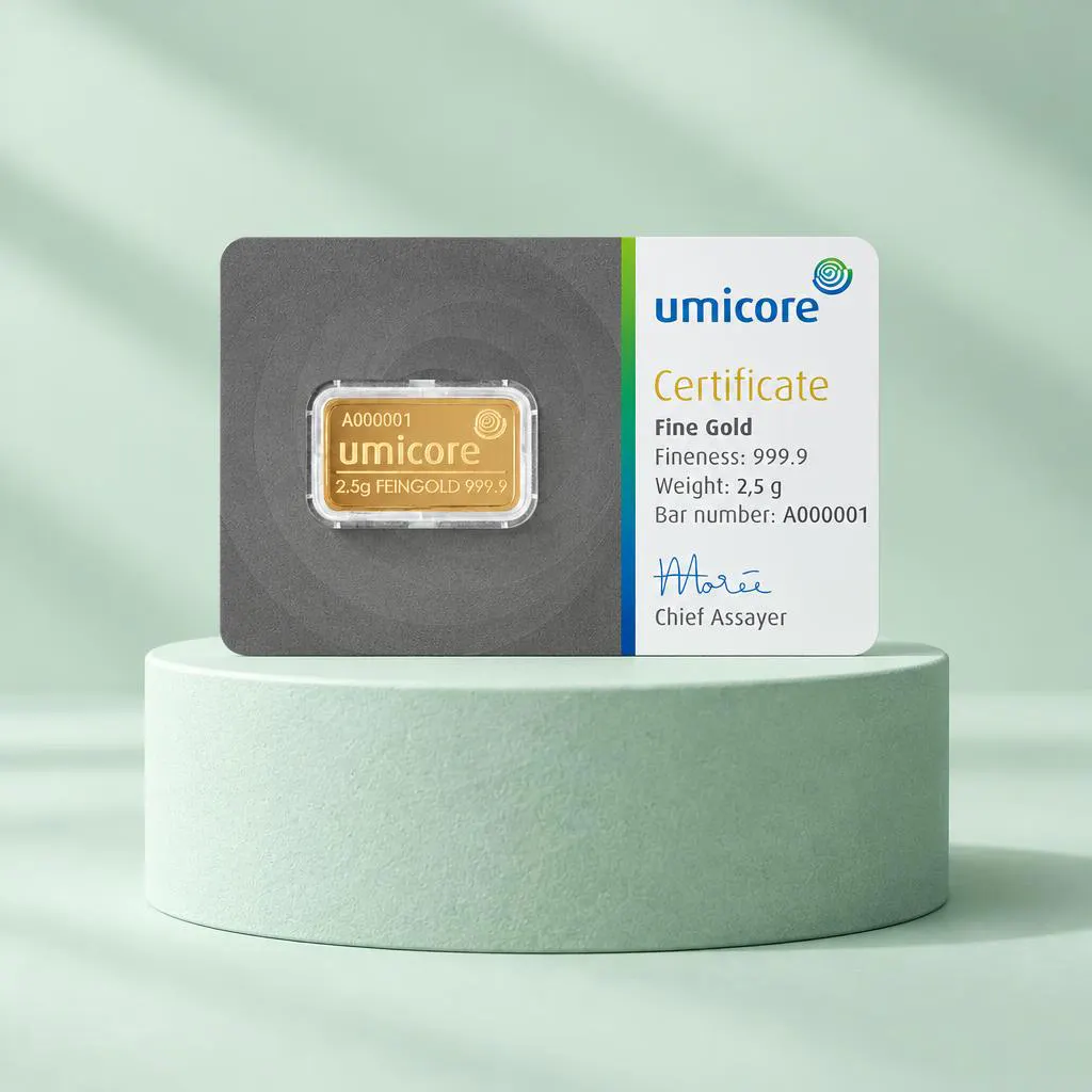 2.5g Umicore Gold Bar