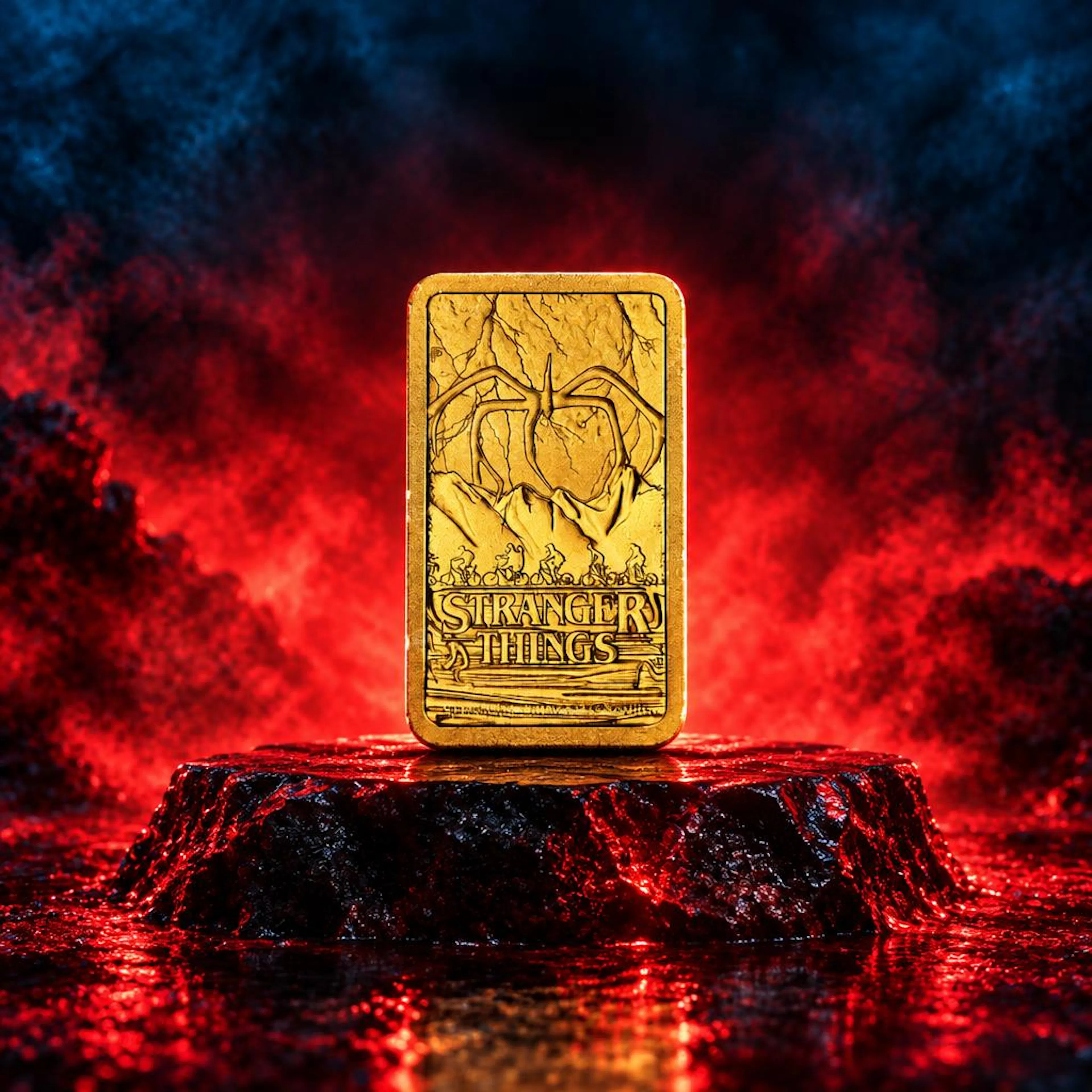1g Perth Mint Stranger Things Gold Bar Front