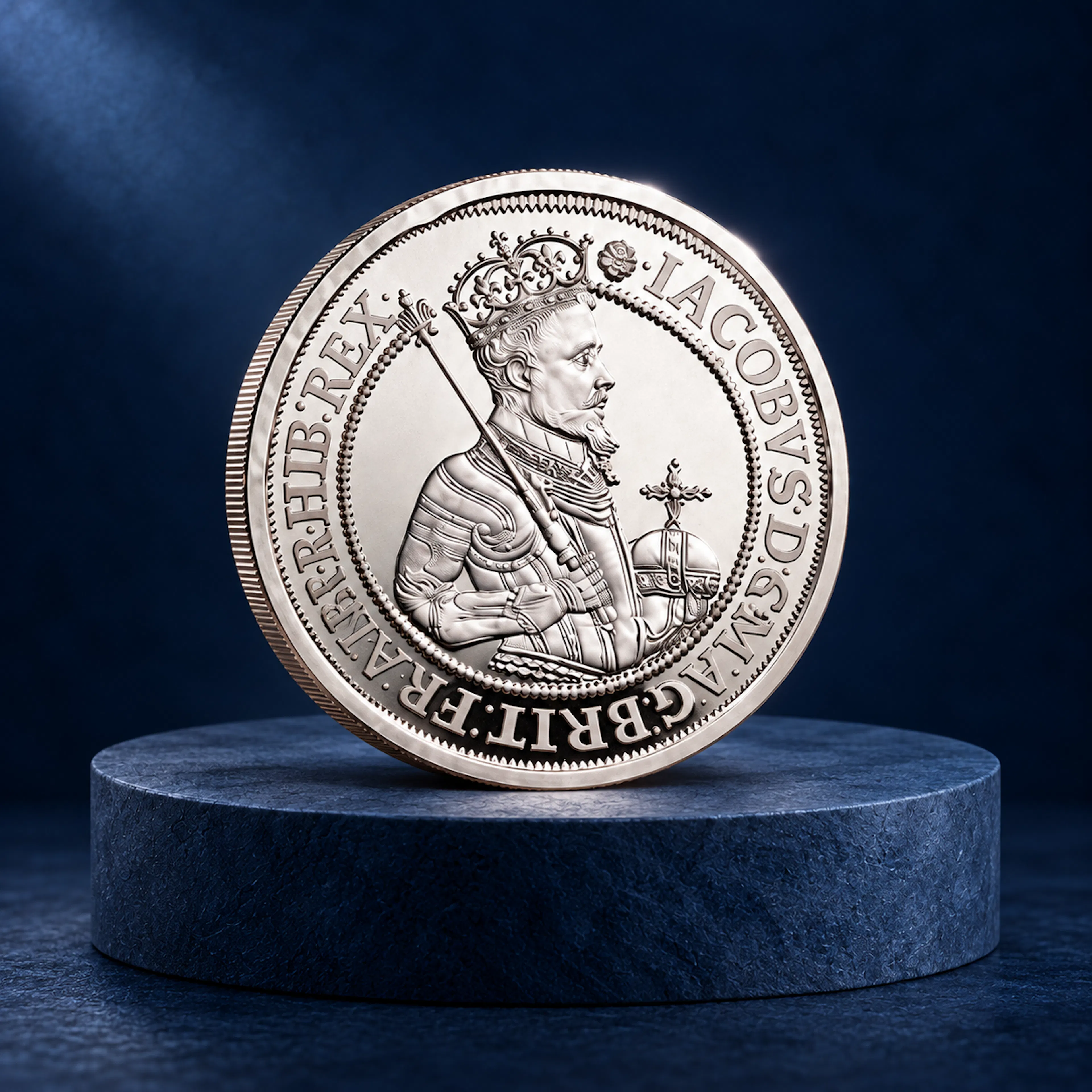 5oz King James I Silver Proof Coin