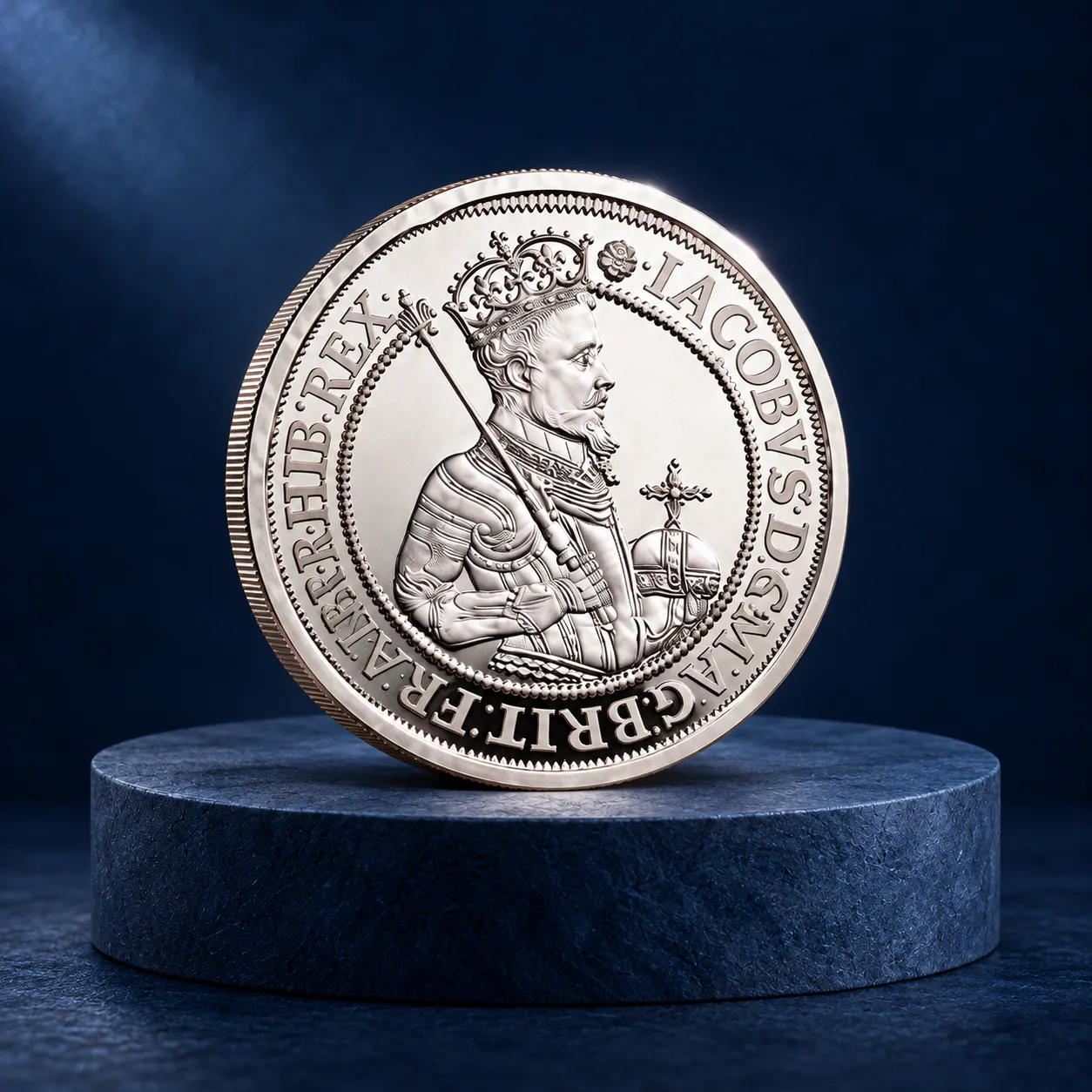 5oz King James I Silver Proof Coin