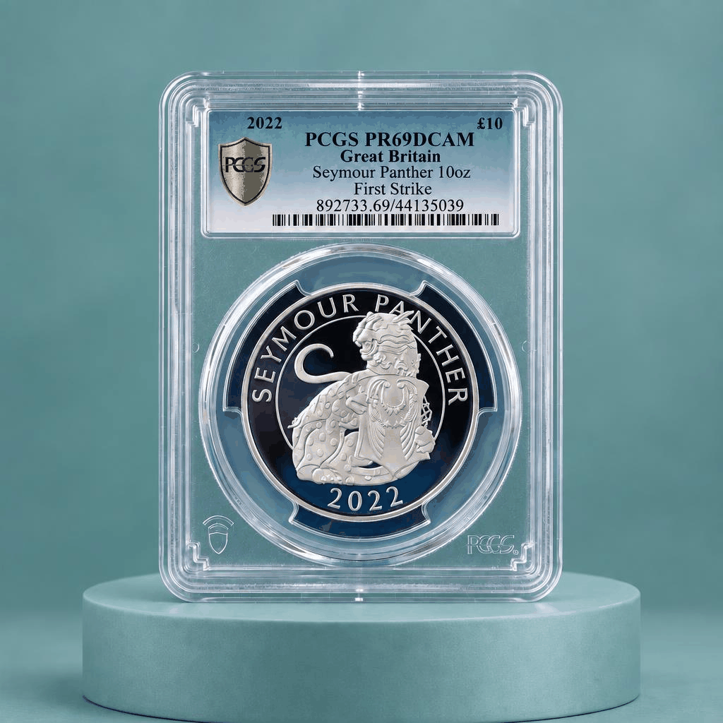 2022 10oz Silver Proof The Tudor Beasts Seymour Panther PCGS PR69 (DCAM)