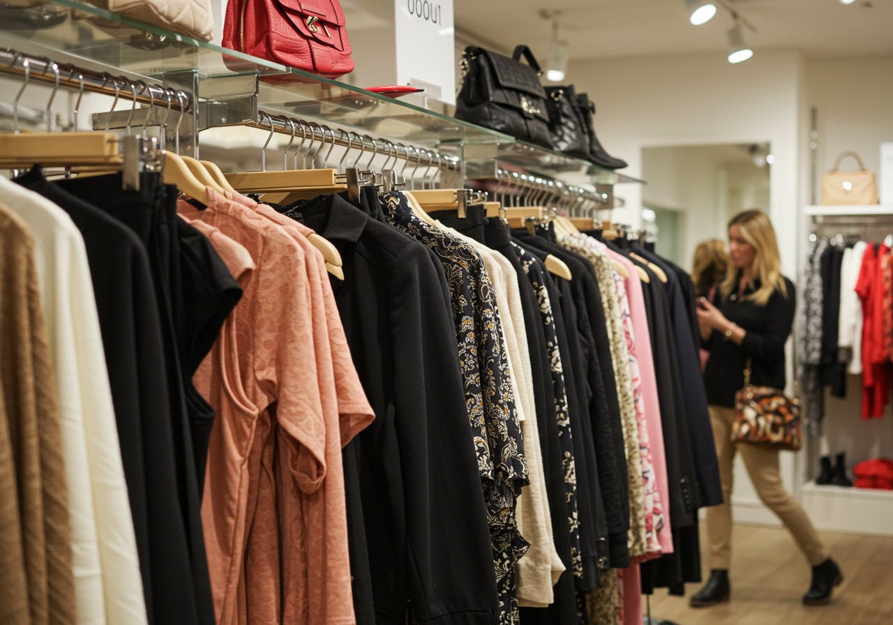 Interior of a store.