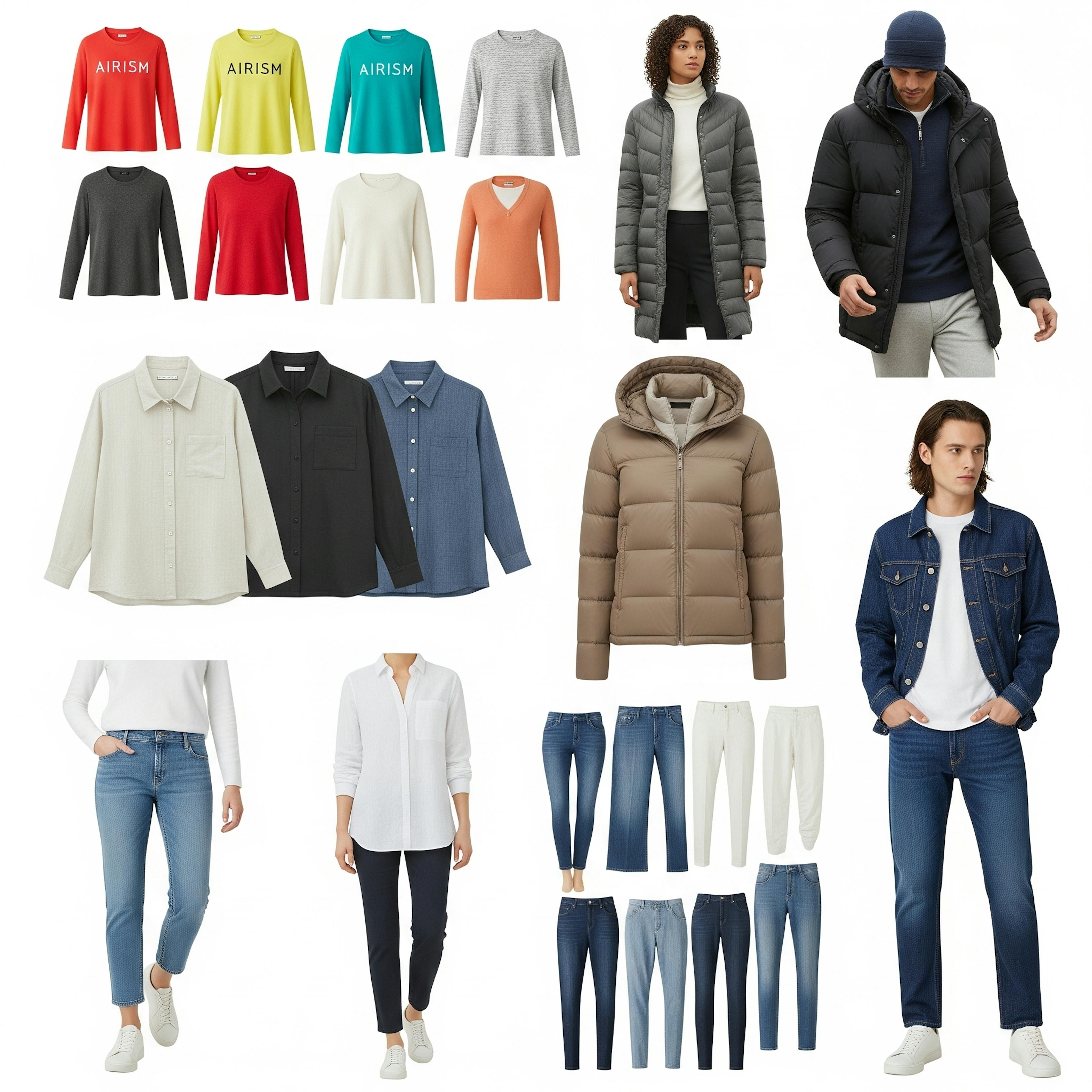 Different kind of Uniqlo best sellers. 