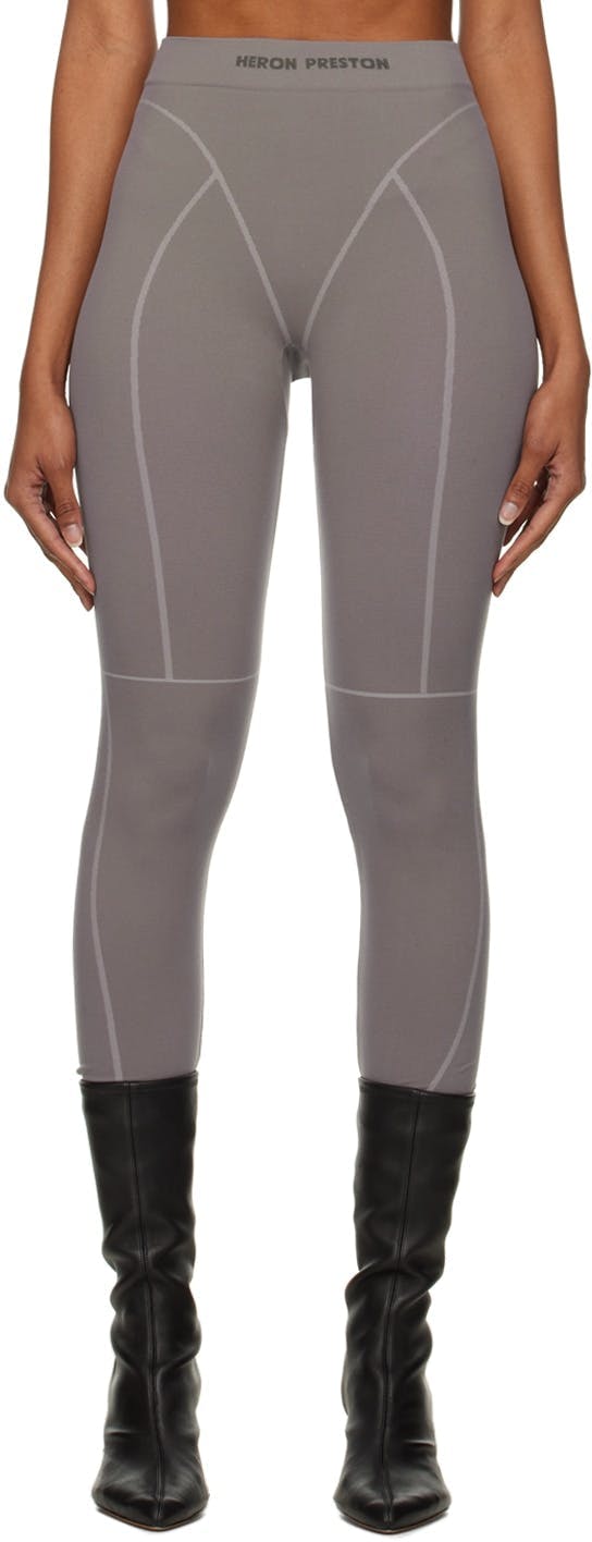 HERON PRESTON - Gray Seamless Leggings