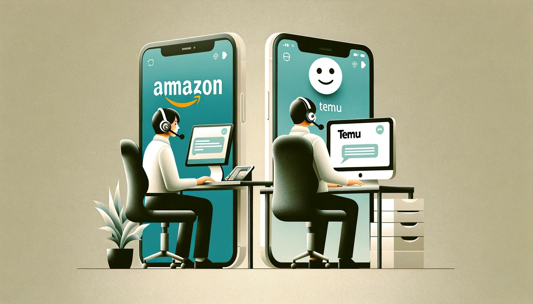 customer service rep working on Amazon and Temu. customer service rep working on Amazon and Temu.