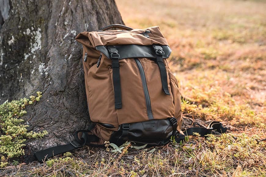 Backpack in the field.