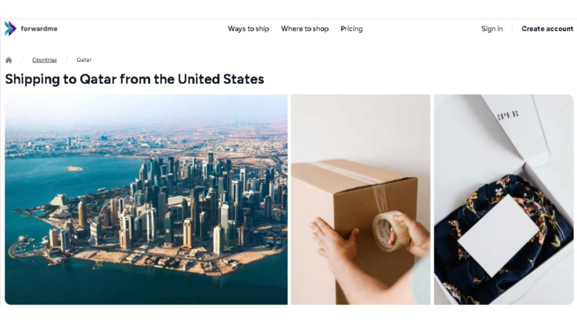 Shipping to Qatar, after shopping from Zara US store.