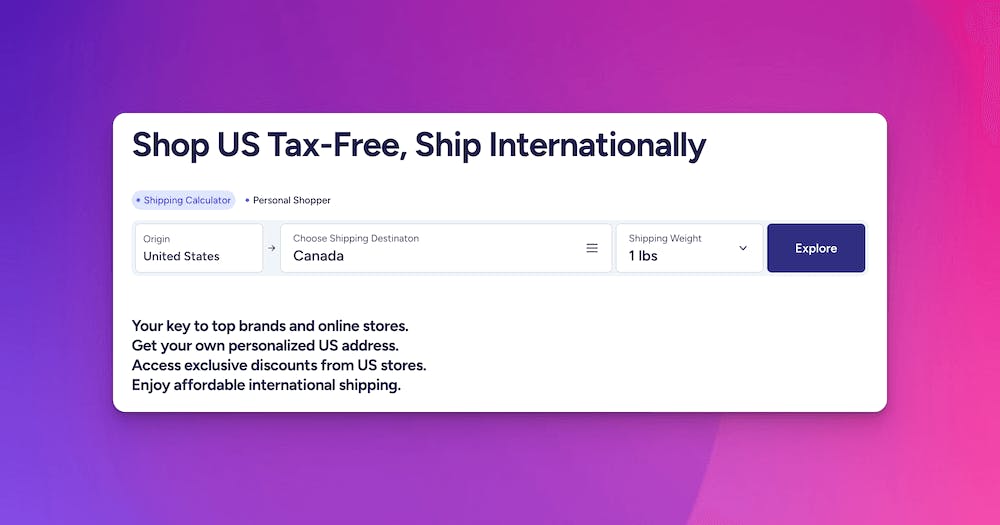 Forwardme.com International Shipping Calculator