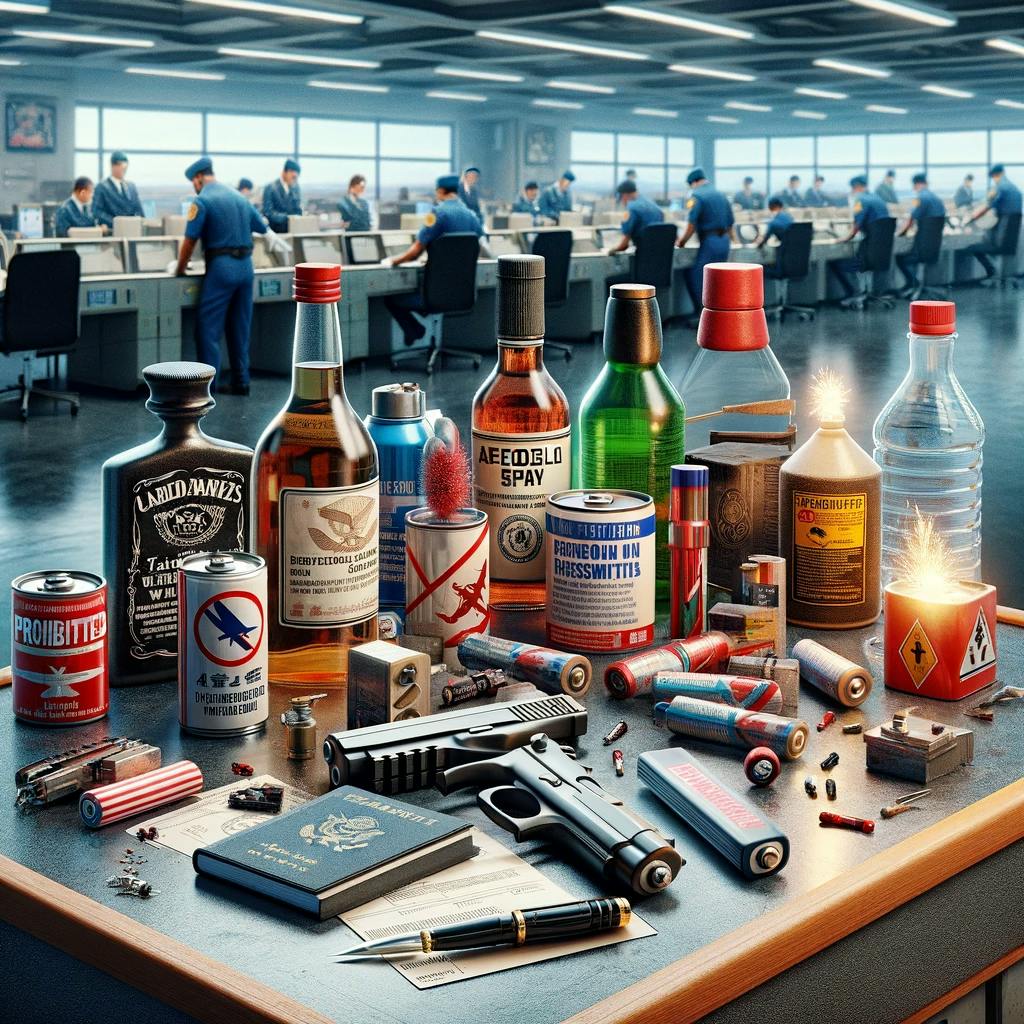 showing various prohibited and restricted items that are commonly not allowed to be shipped internationally. showing various prohibited and restricted items that are commonly not allowed to be shipped internationally.