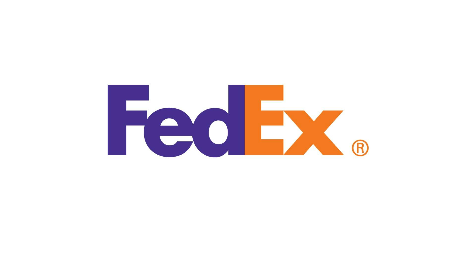 FedEx logo. 