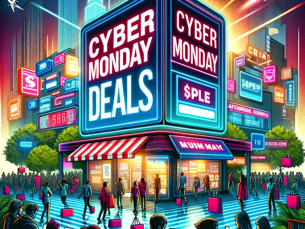 images capturing the essence of Cyber Monday deals