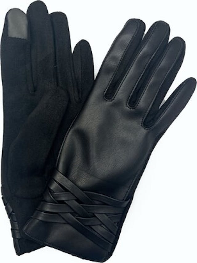 Marcus Adler Women's Criss Cross Faux Leather Touchscreen Glove