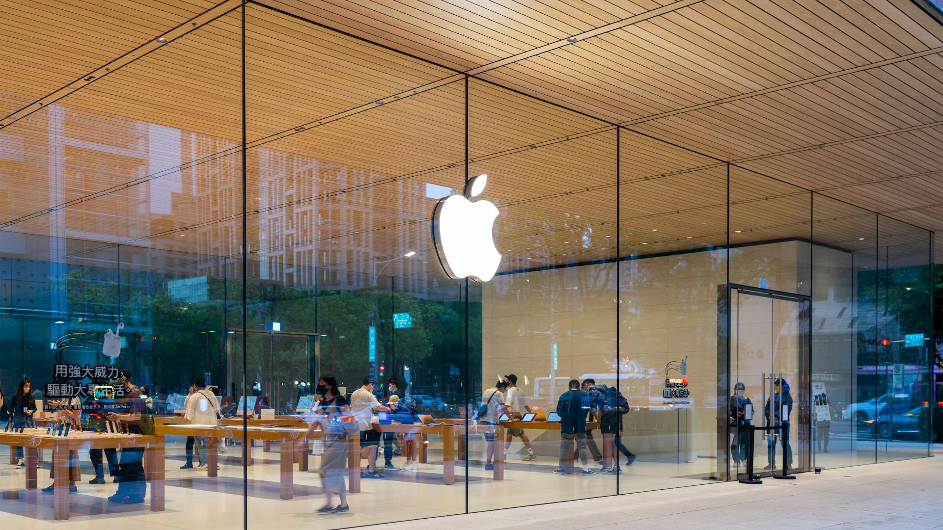 Apple store's exterior.