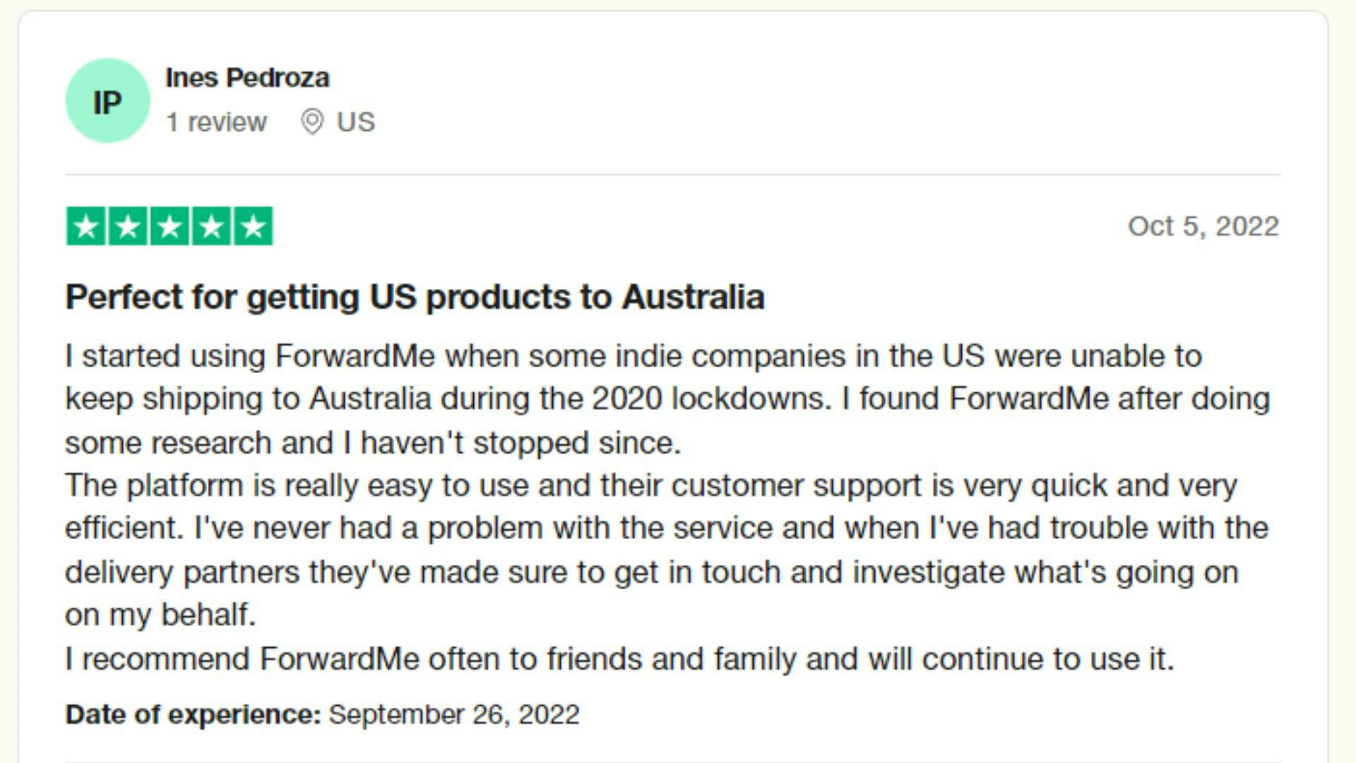 A review from a customer from Indonesia. 