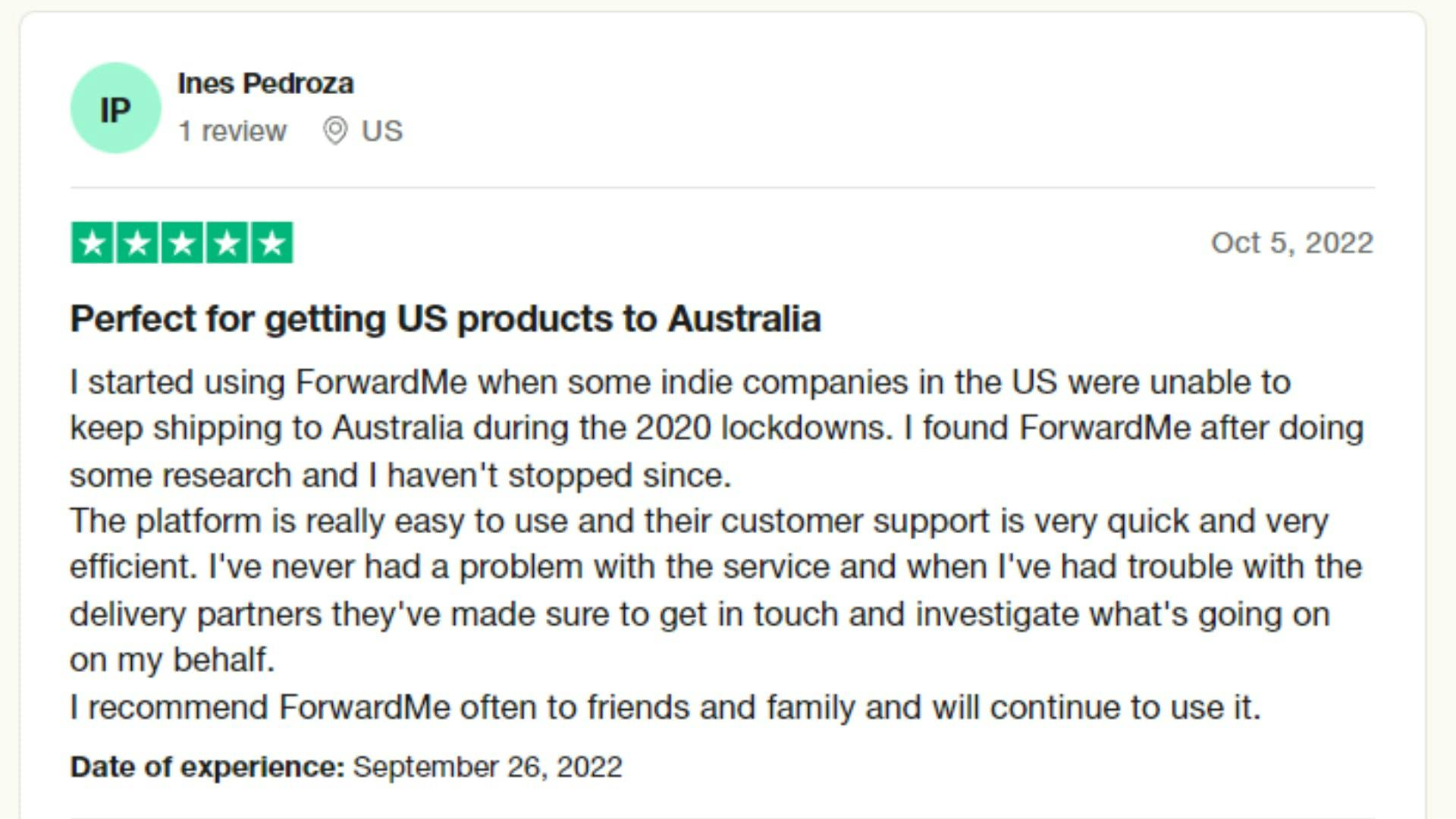 A review from a customer from Indonesia.