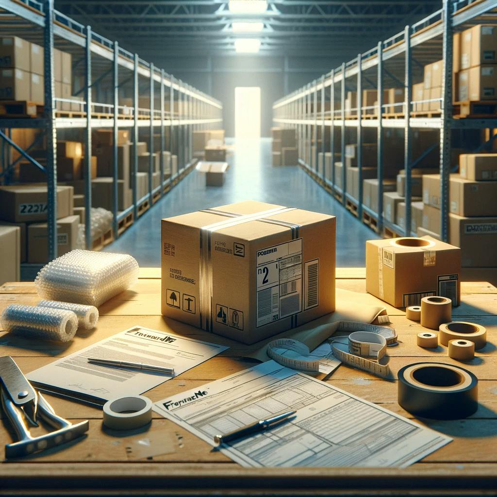 A package being prepared to be shipped internationally to Italy with Forwardme. A package being prepared to be shipped internationally to Italy with Forwardme.