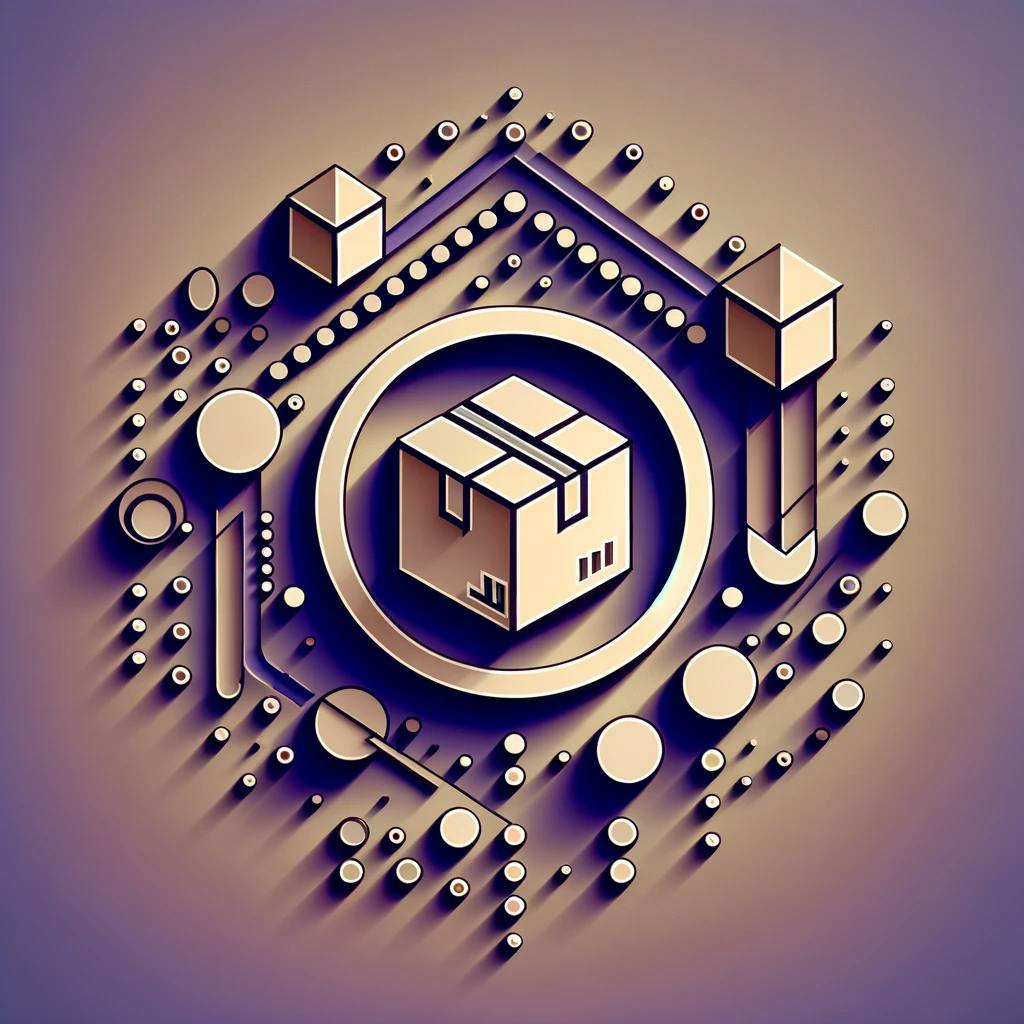 A shipping package in different motifts. A shipping package in different motifts.