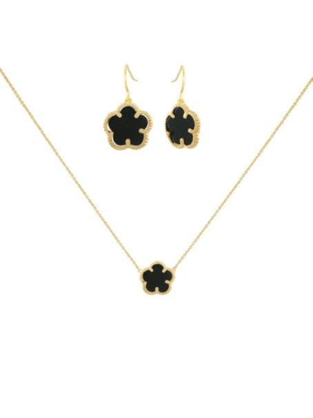 Flower 2-Piece Earrings & Pendant Necklace Set