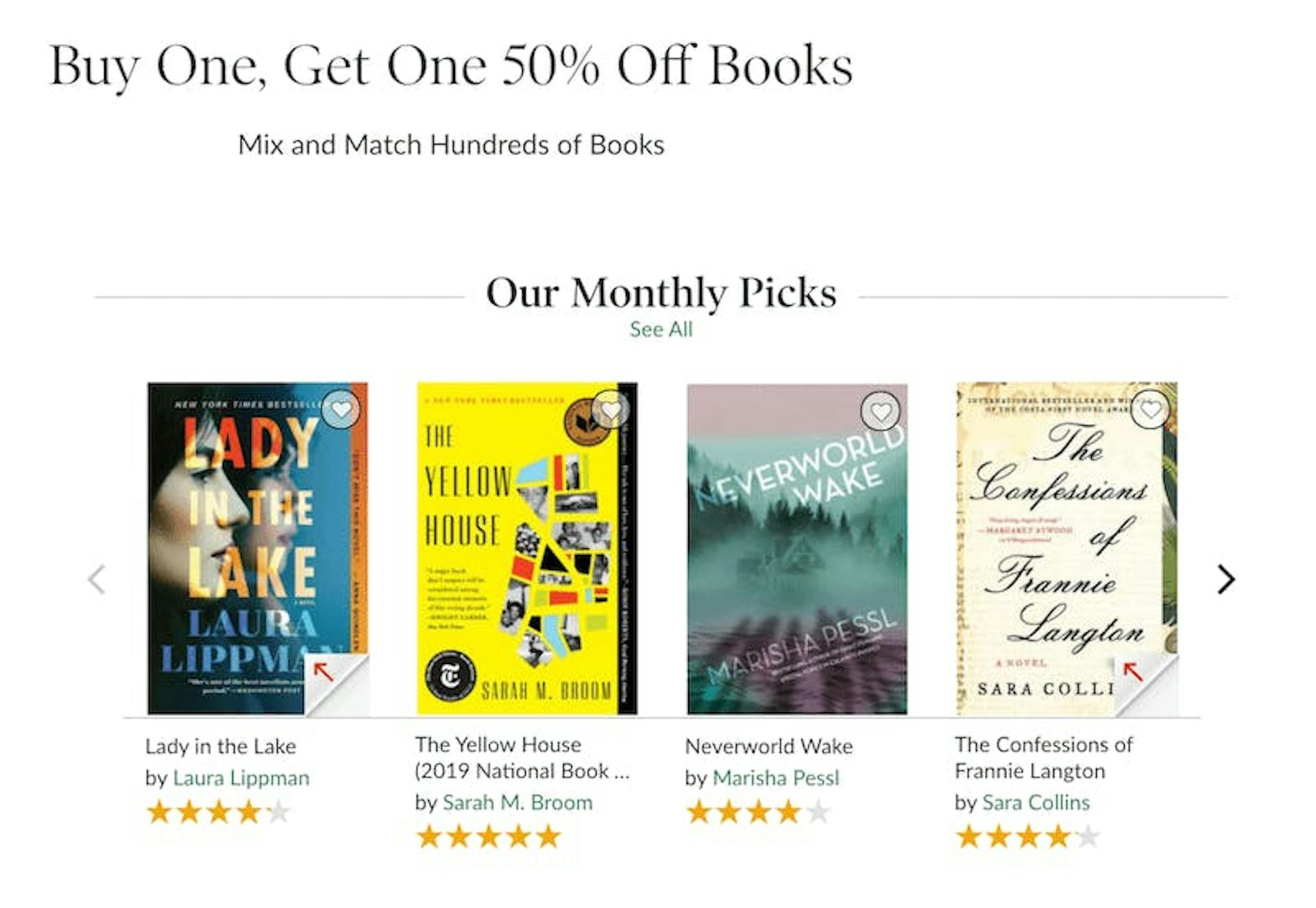 Barnes and Noble monthly picks